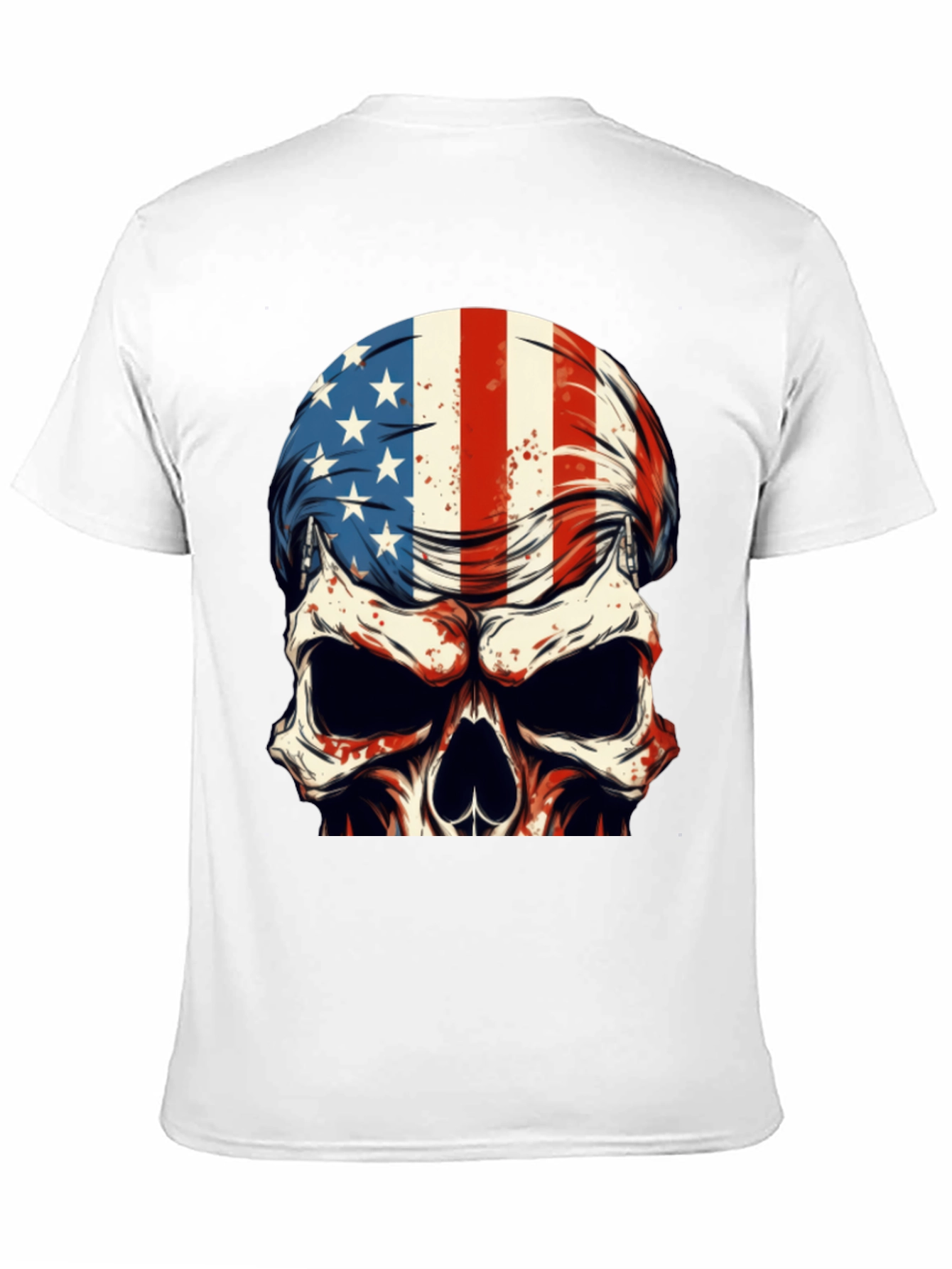 American Flag Skull Graphic T-Shirt