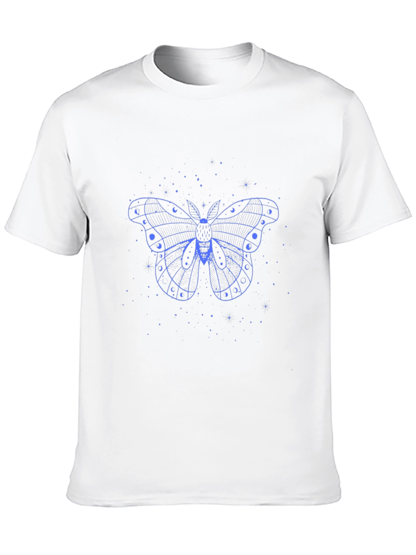 Moth Moon Phases Black T-Shirt