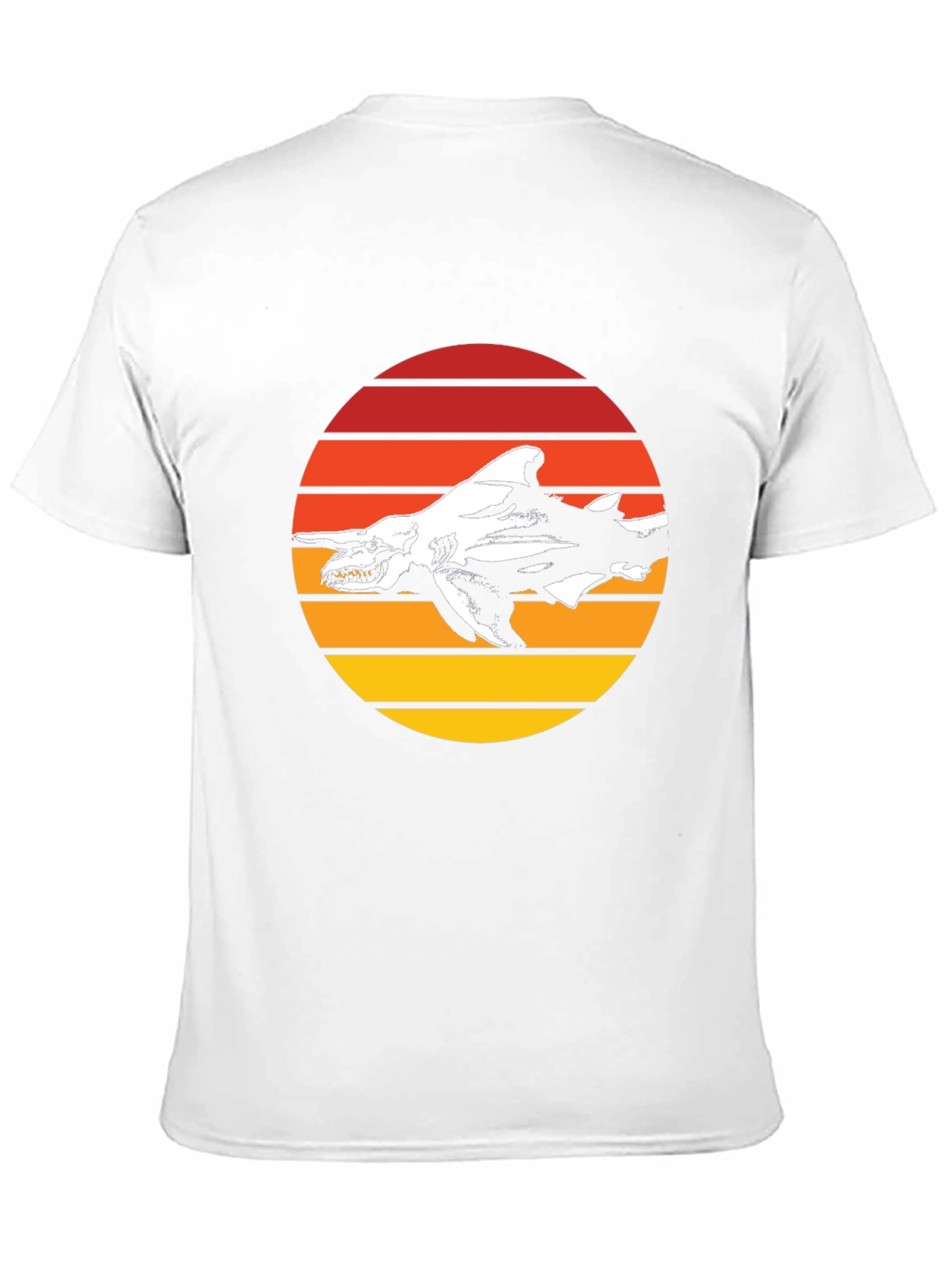 Retro Shark Graphic T-Shirt - Black
