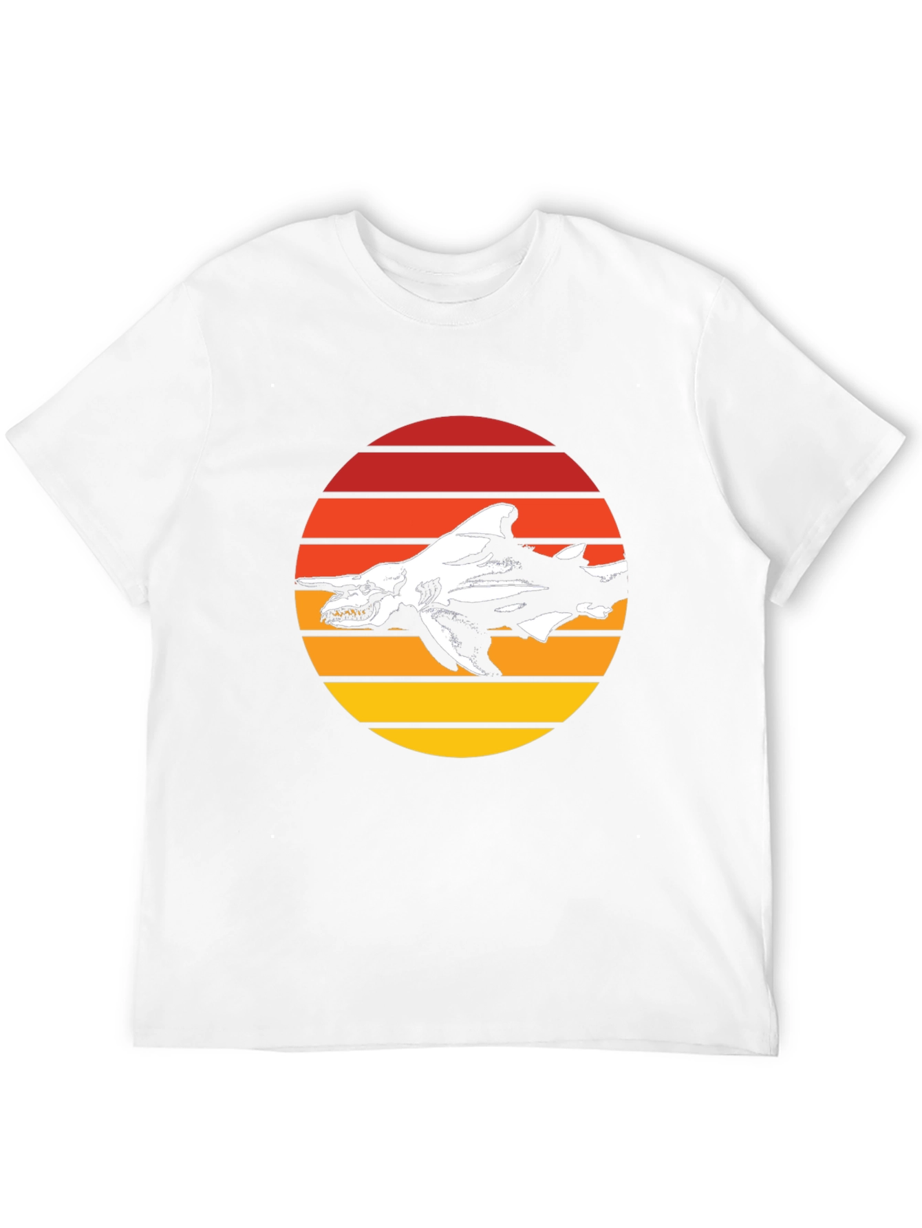 Retro Shark Graphic T-Shirt - Black