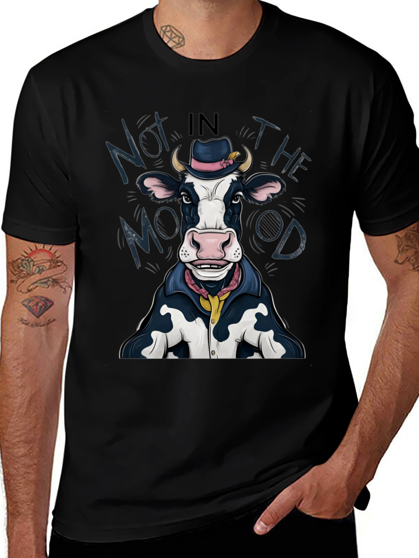 Funny Cow Graphic Tee - Not in the Mood