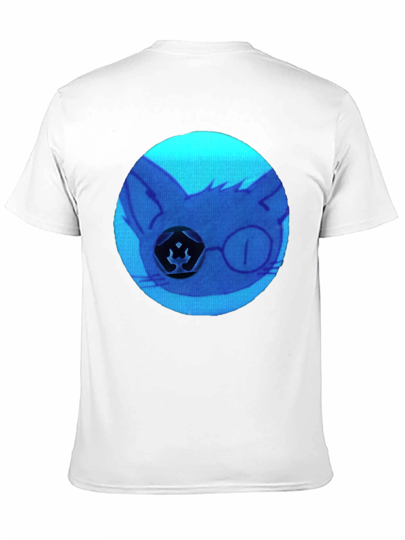 Cool Blue Cat Graphic T-Shirt
