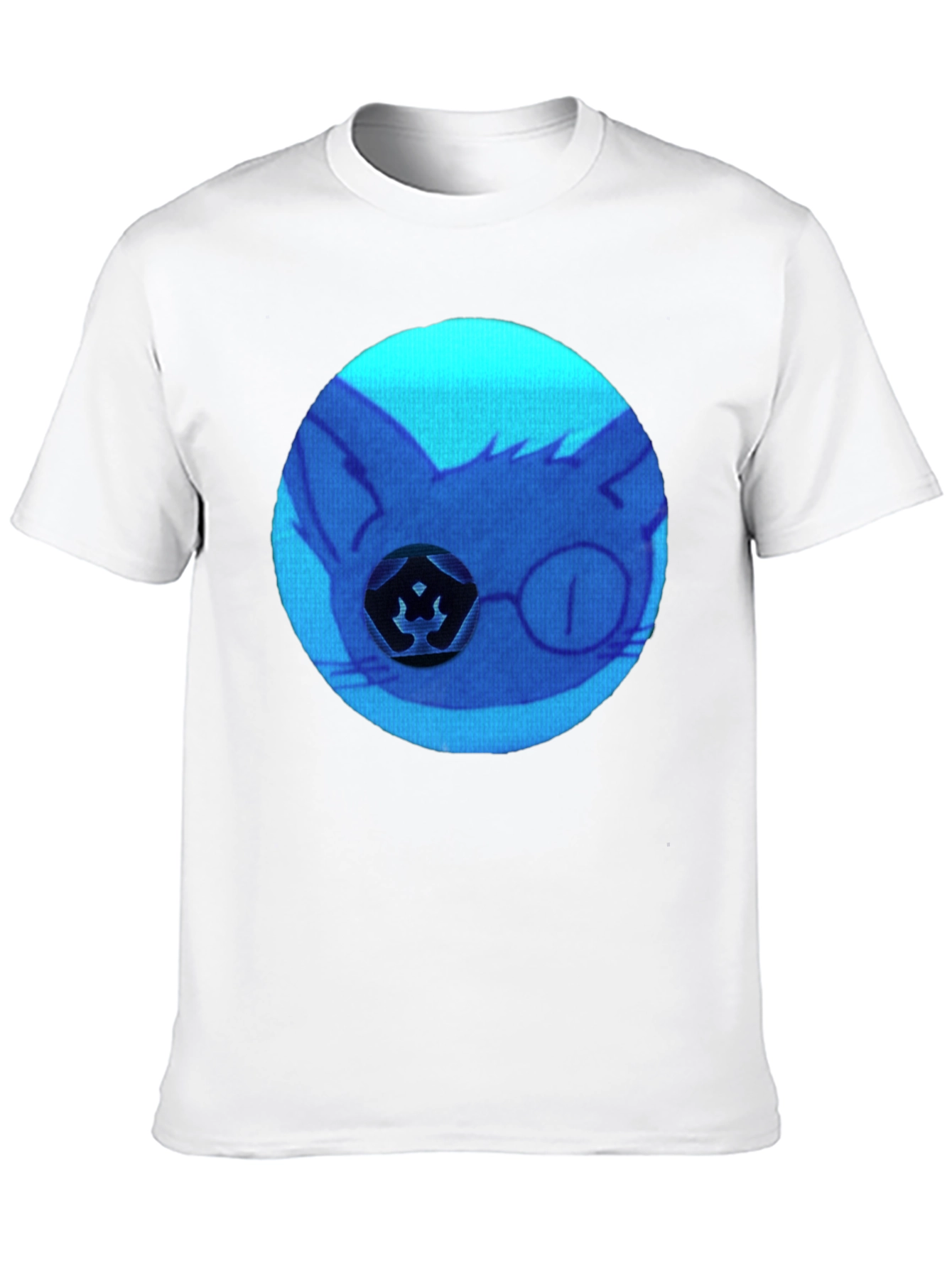 Cool Blue Cat Graphic T-Shirt