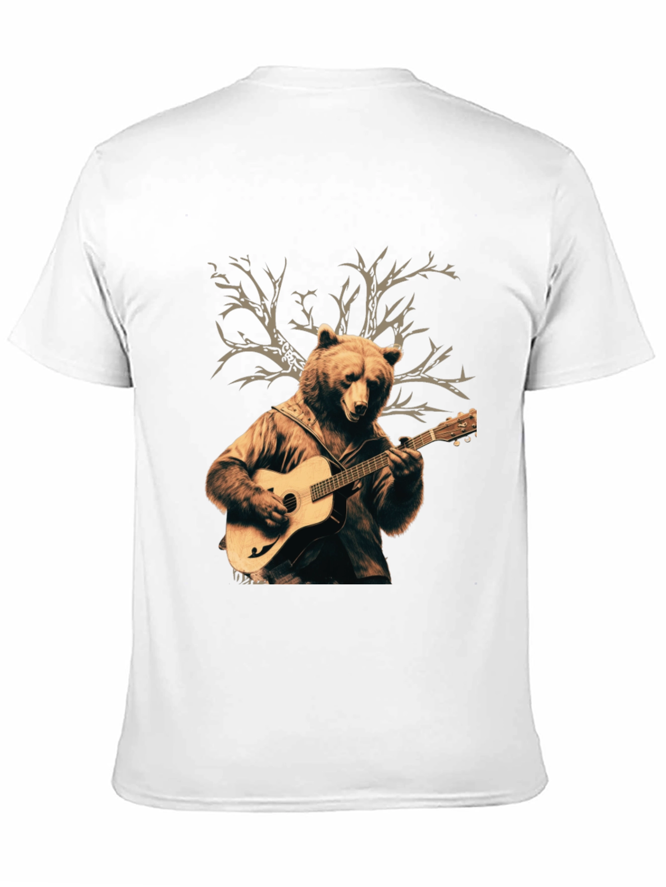 Bear Playing Guitar Graphic Tee