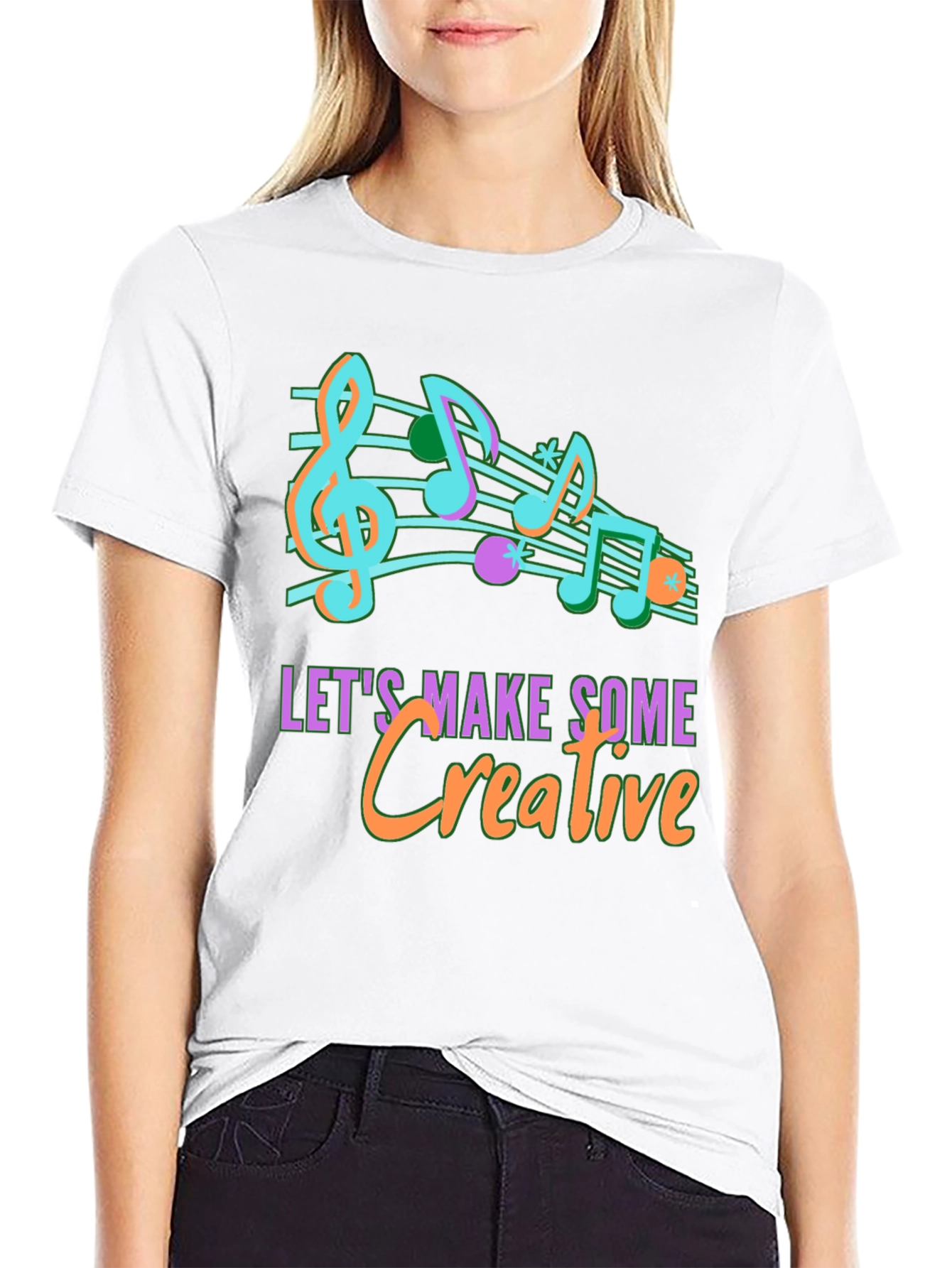 Creative Music Notes Graphic T-Shirt