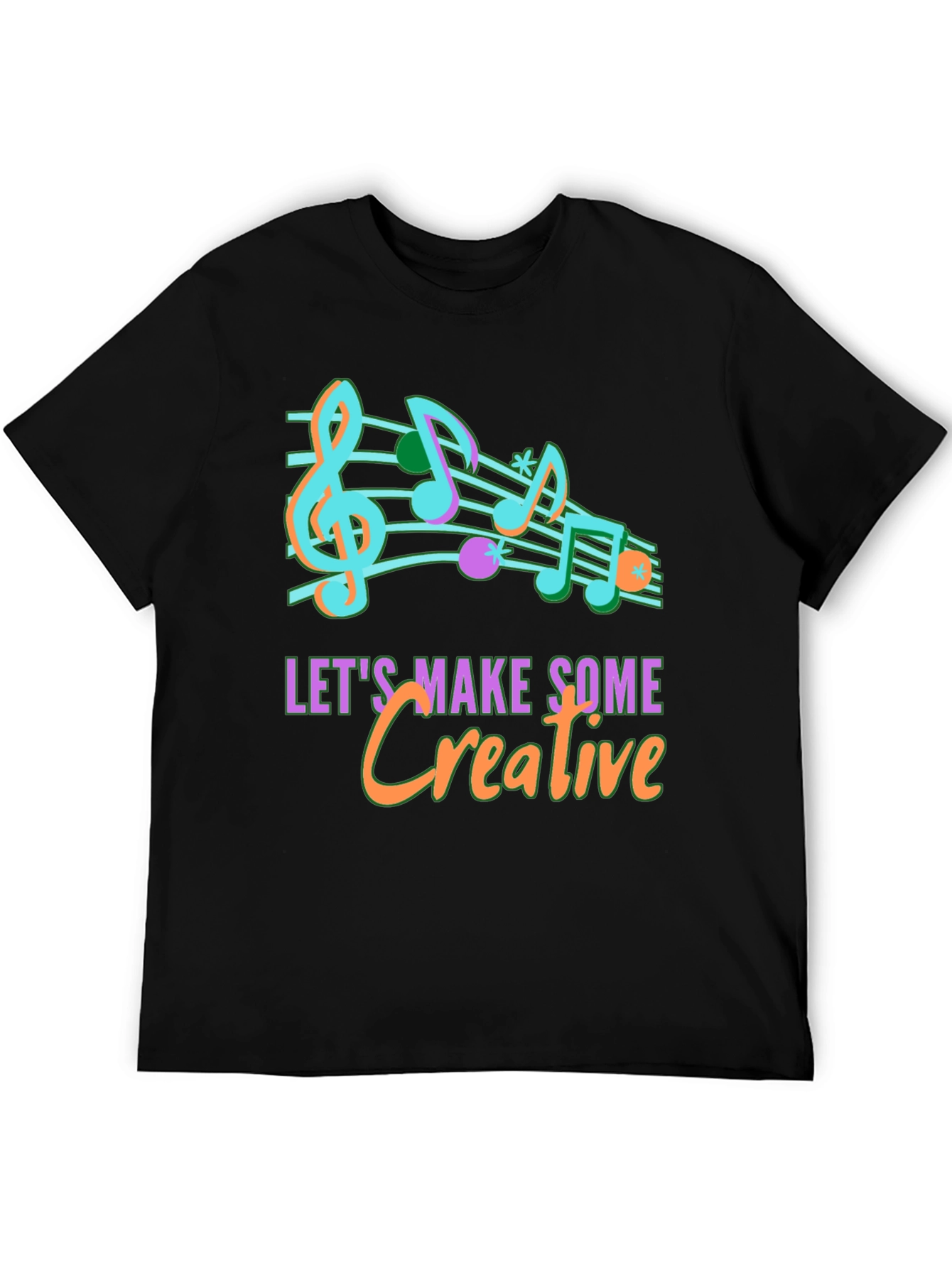 Creative Music Notes Graphic T-Shirt