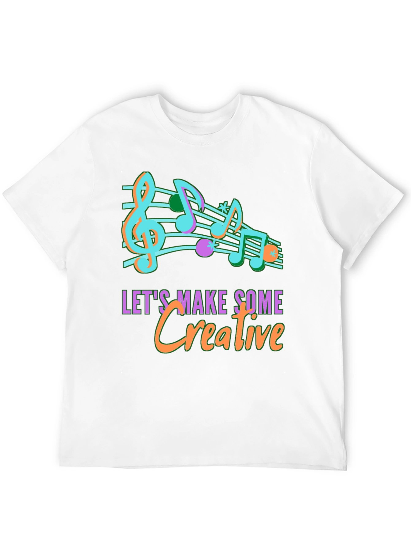 Creative Music Notes Graphic T-Shirt