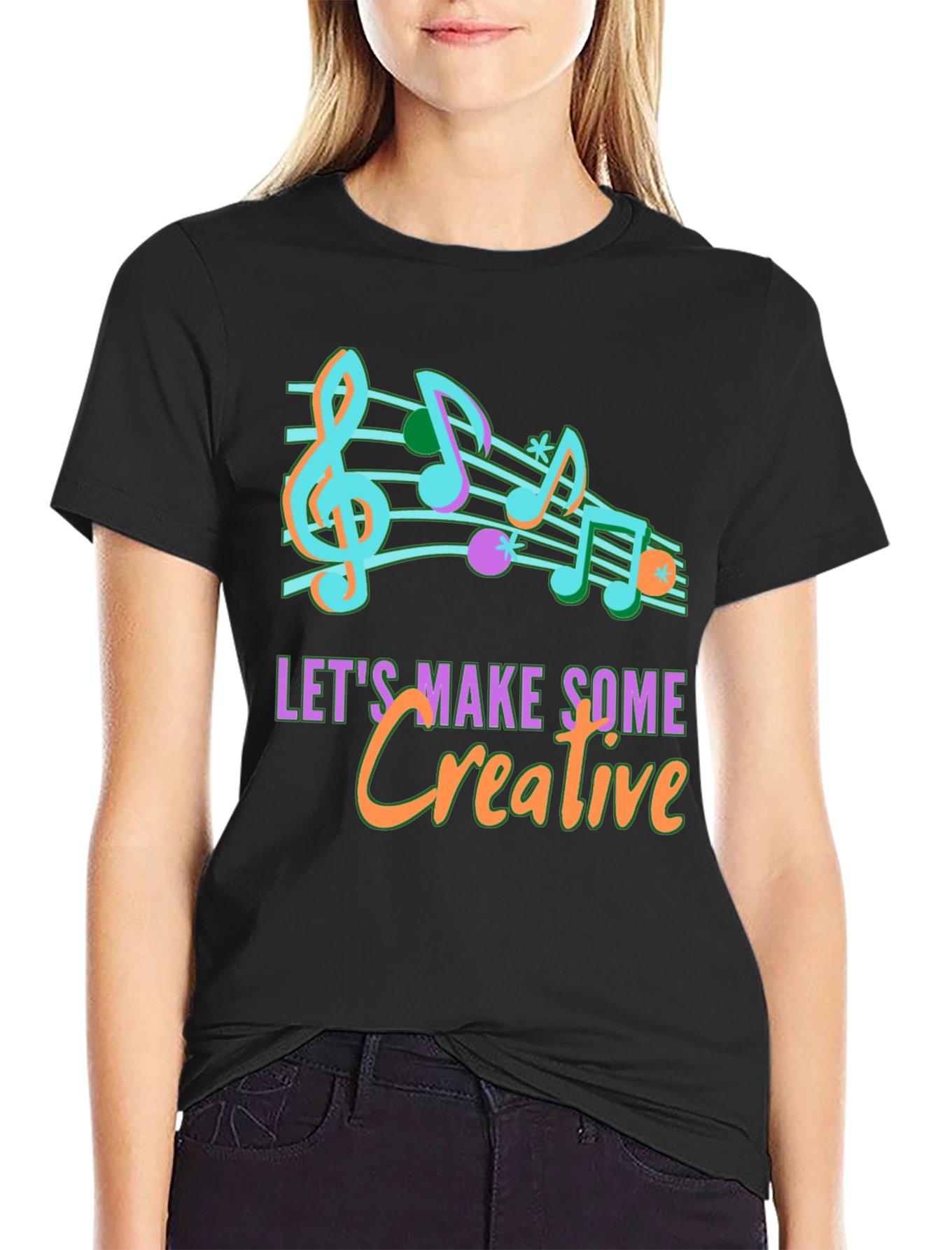 Creative Music Notes Graphic T-Shirt
