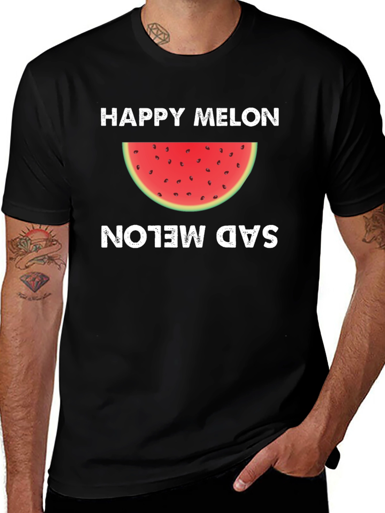 Happy Melon T-Shirt Funny Fruit Graphic Tee