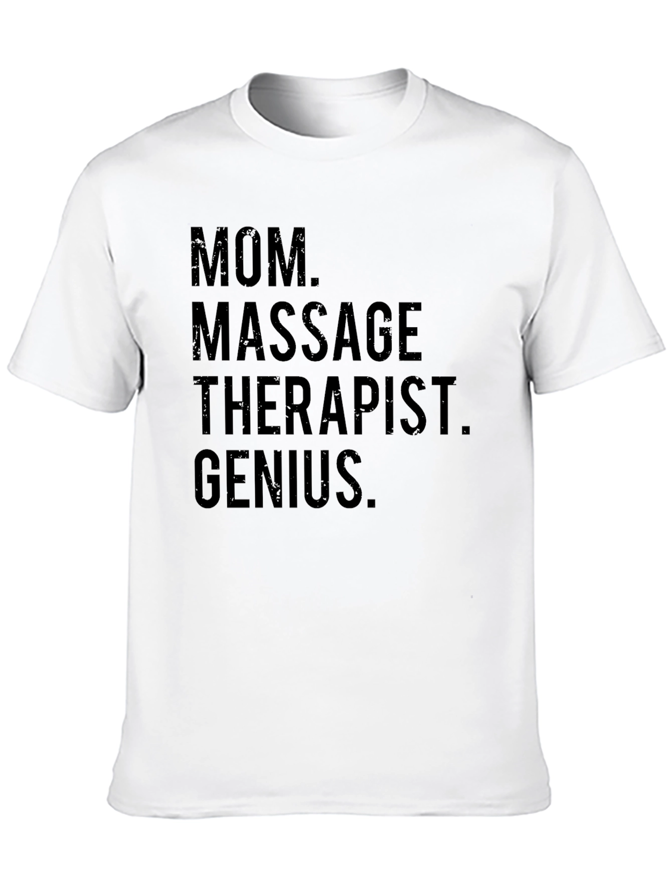 Mom Massage Therapist Genius Black T-Shirt