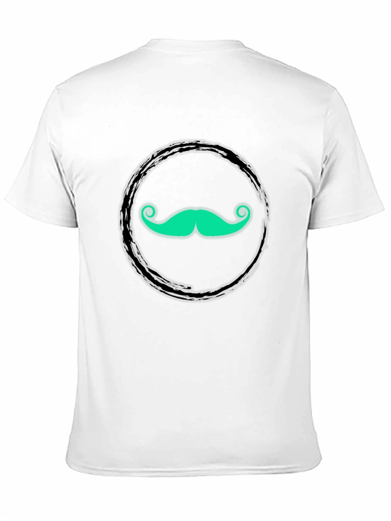 Funky Mustache Graphic Tee - Black Cotton T-Shirt