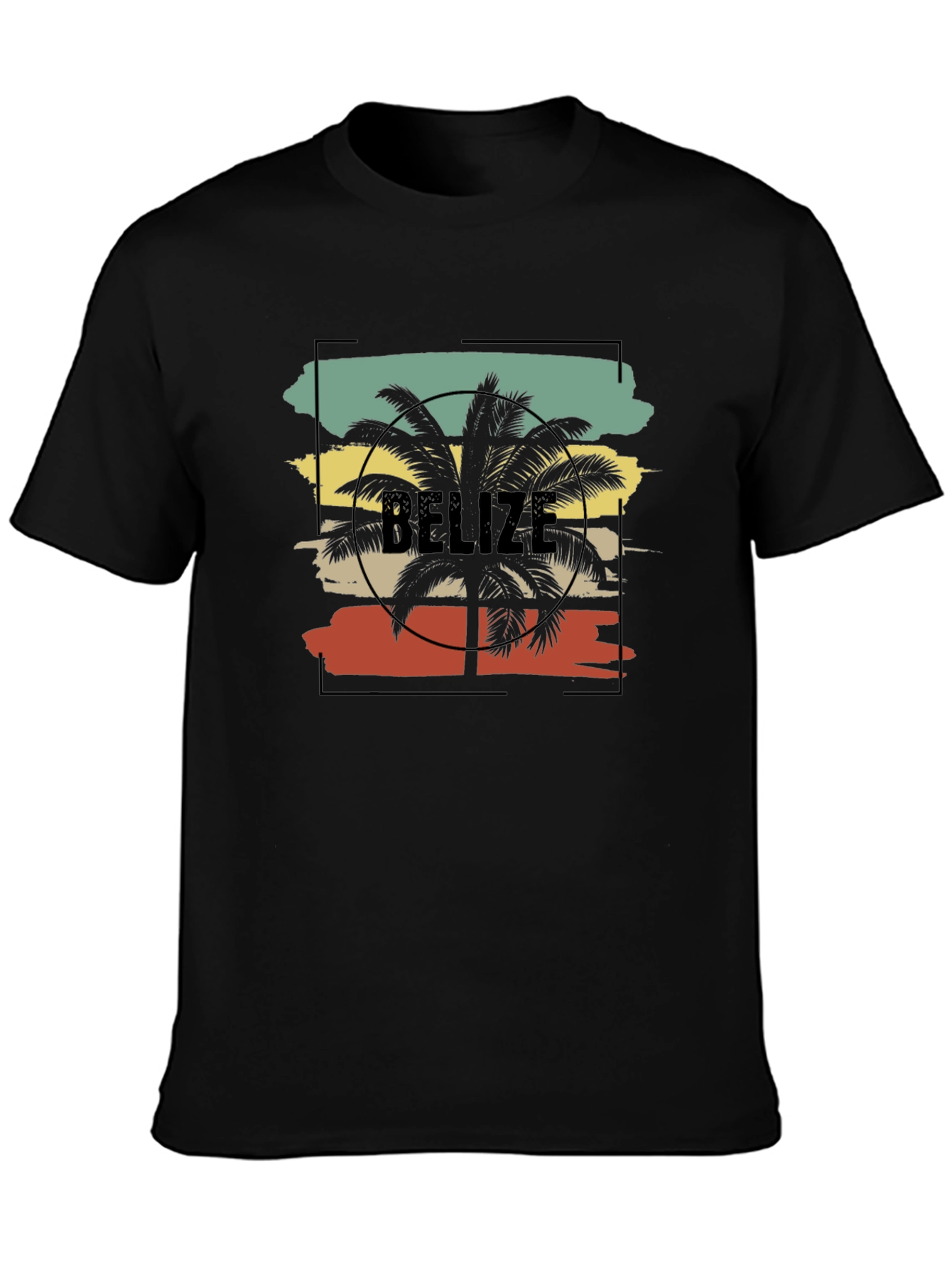 Belize Palm Graphic Tee - Retro Vacation Vibes