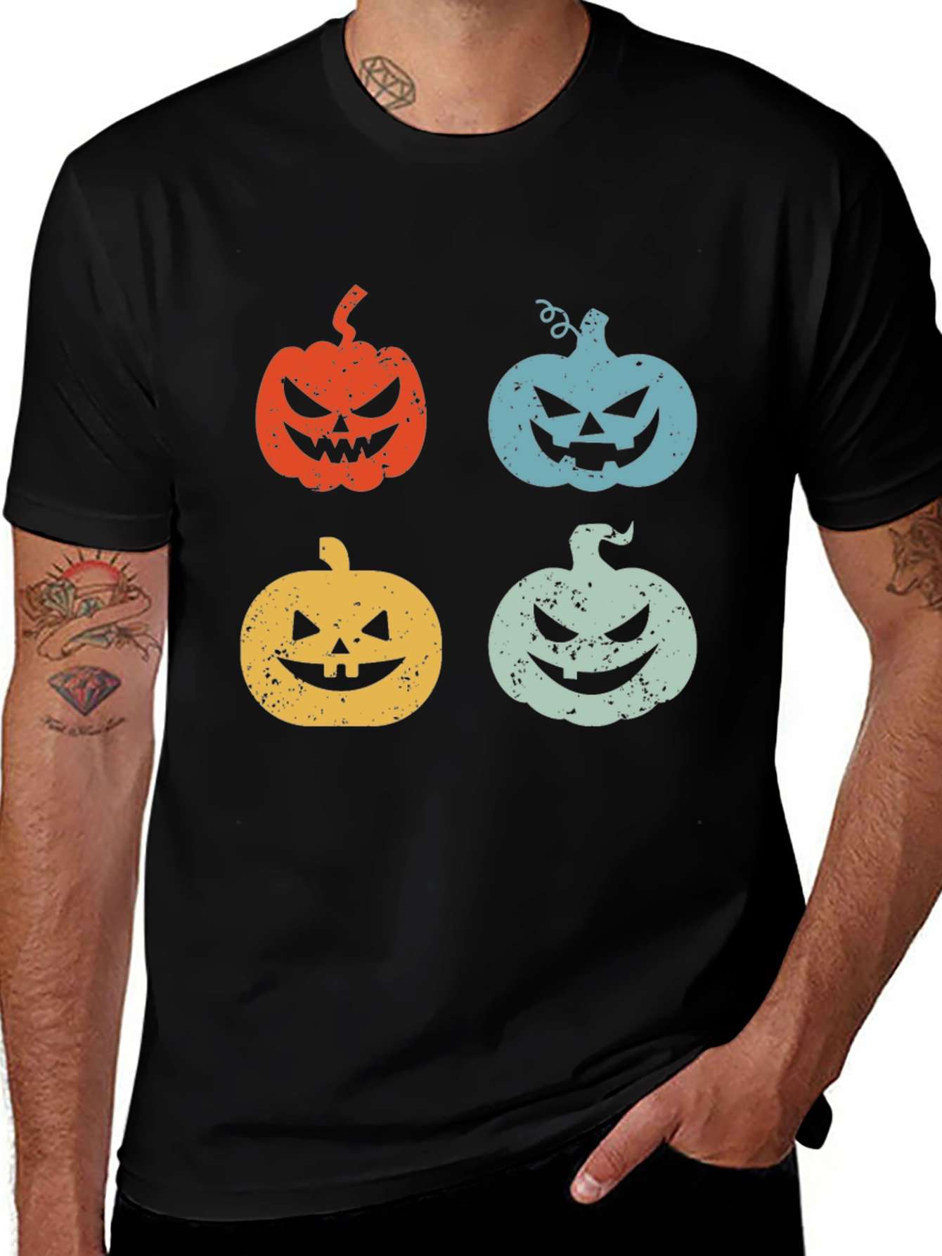 Retro Halloween Pumpkin T-Shirt