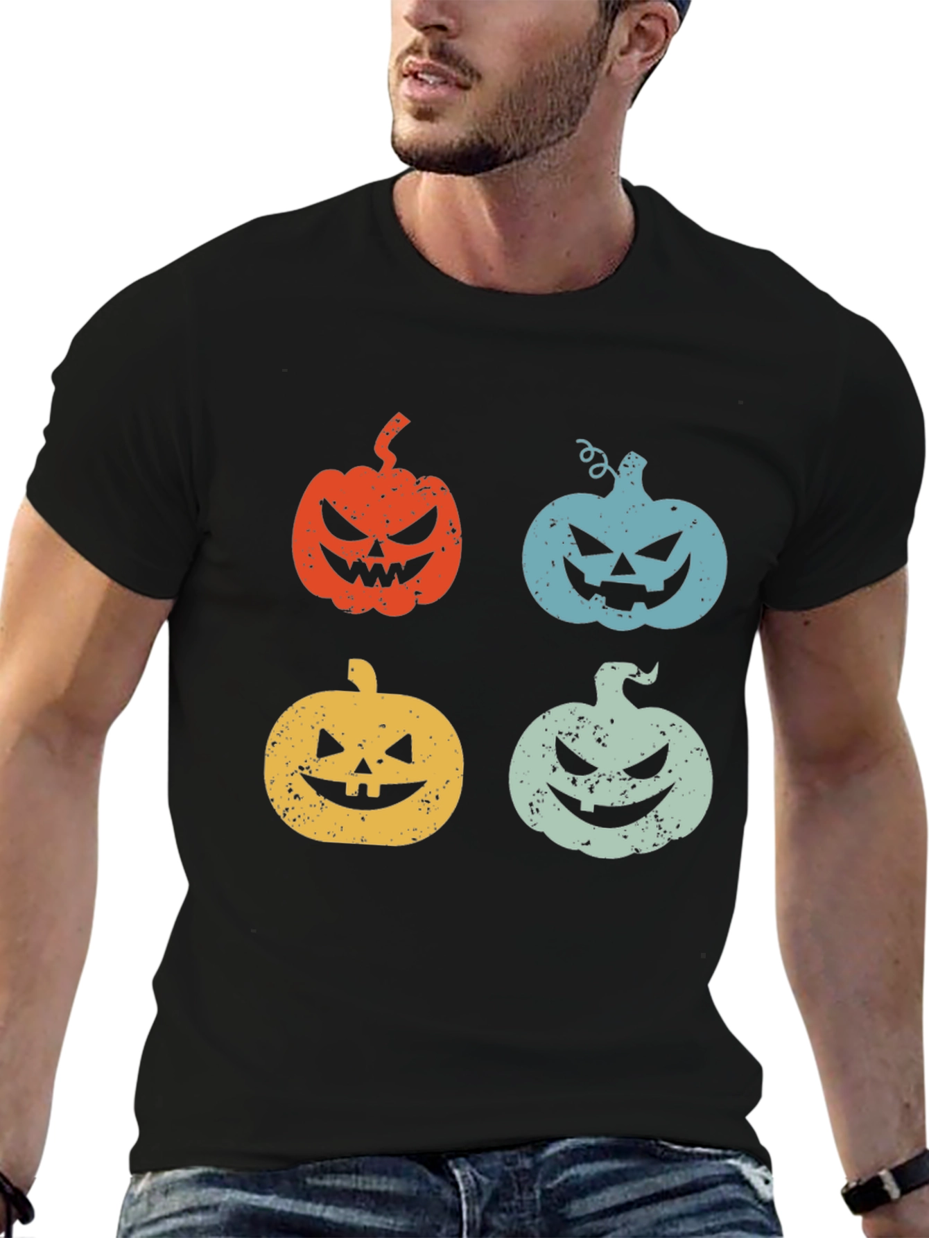 Retro Halloween Pumpkin T-Shirt