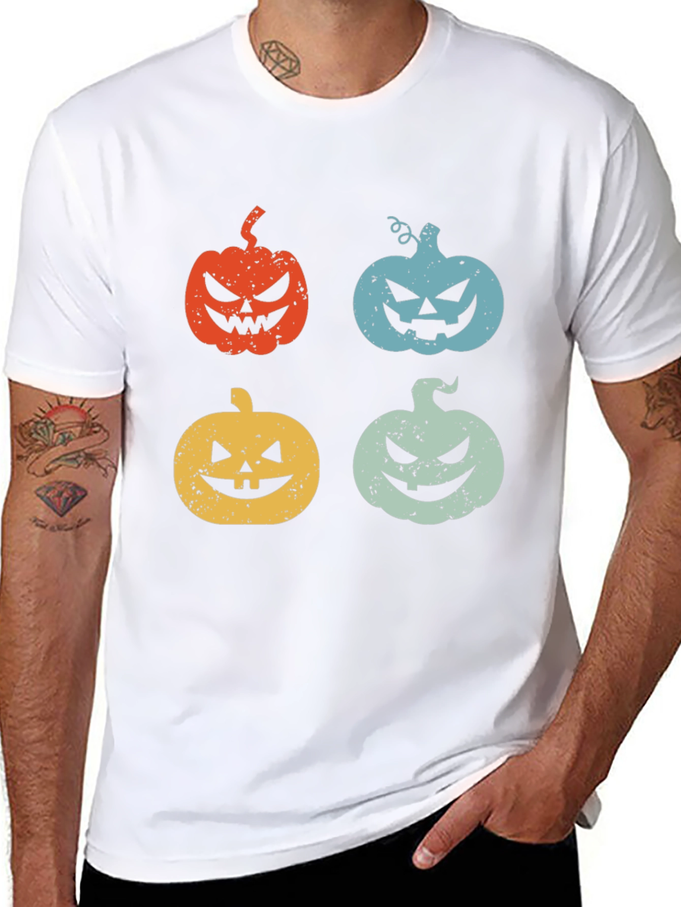 Retro Halloween Pumpkin T-Shirt