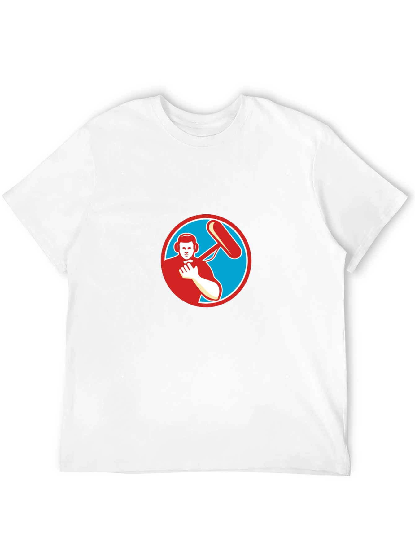 Black T-Shirt with Soundman Circle Graphic