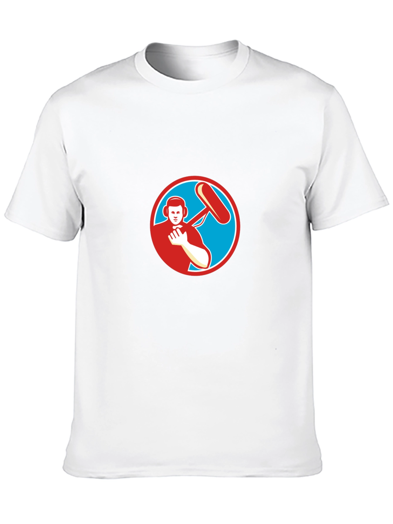 Black T-Shirt with Soundman Circle Graphic