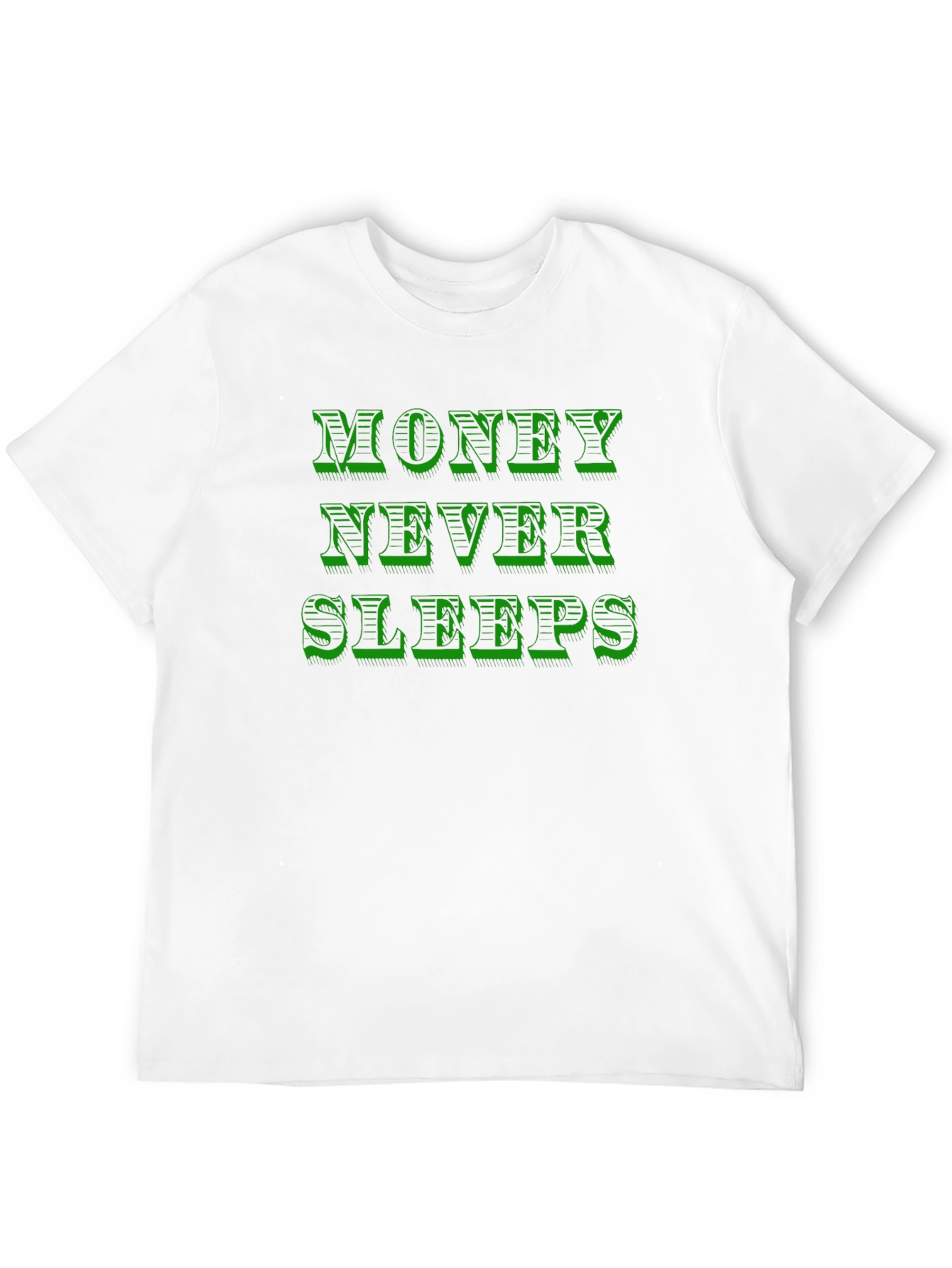 Money Never Sleeps Graphic T-Shirt - Black