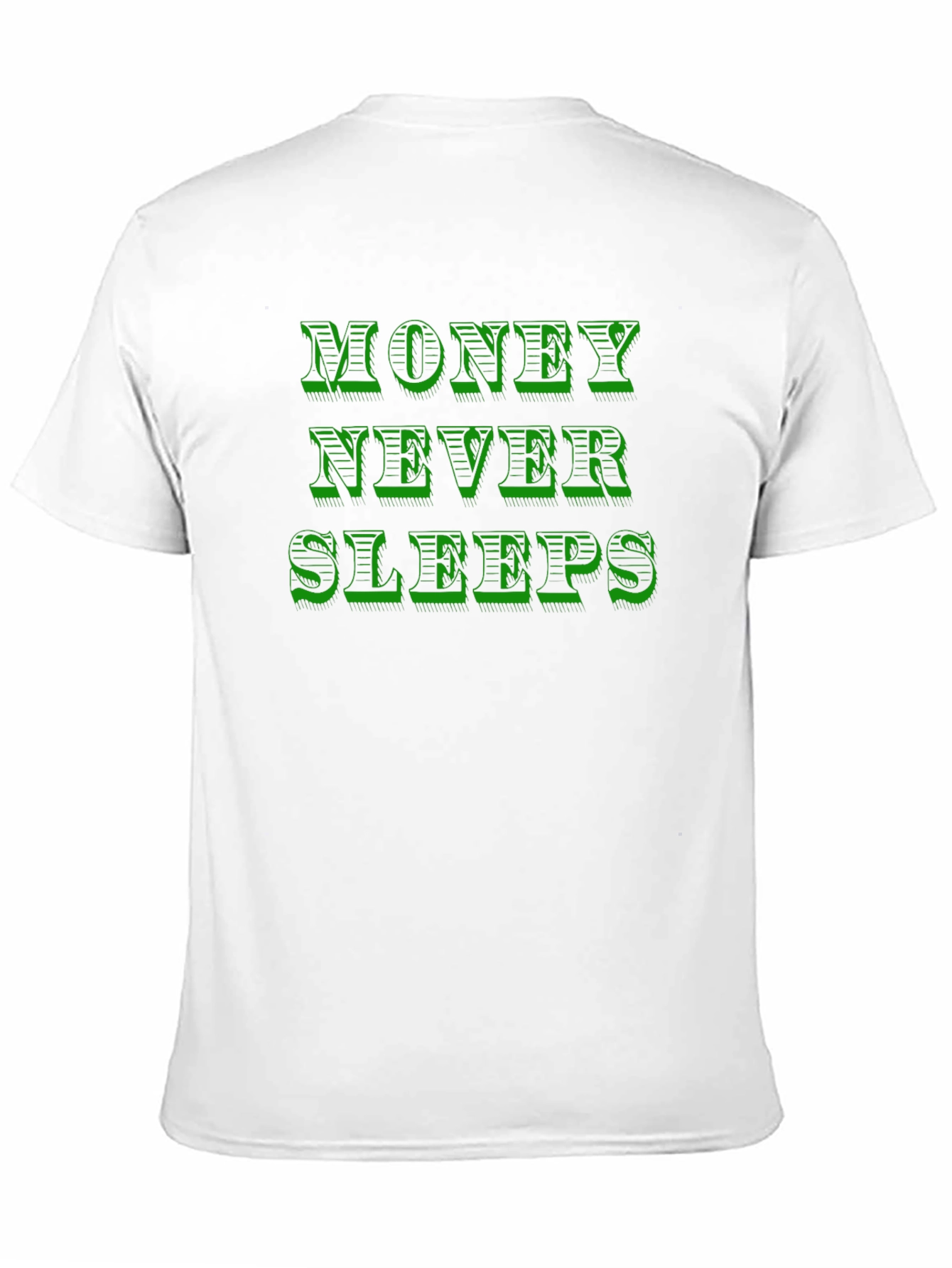 Money Never Sleeps Graphic T-Shirt - Black