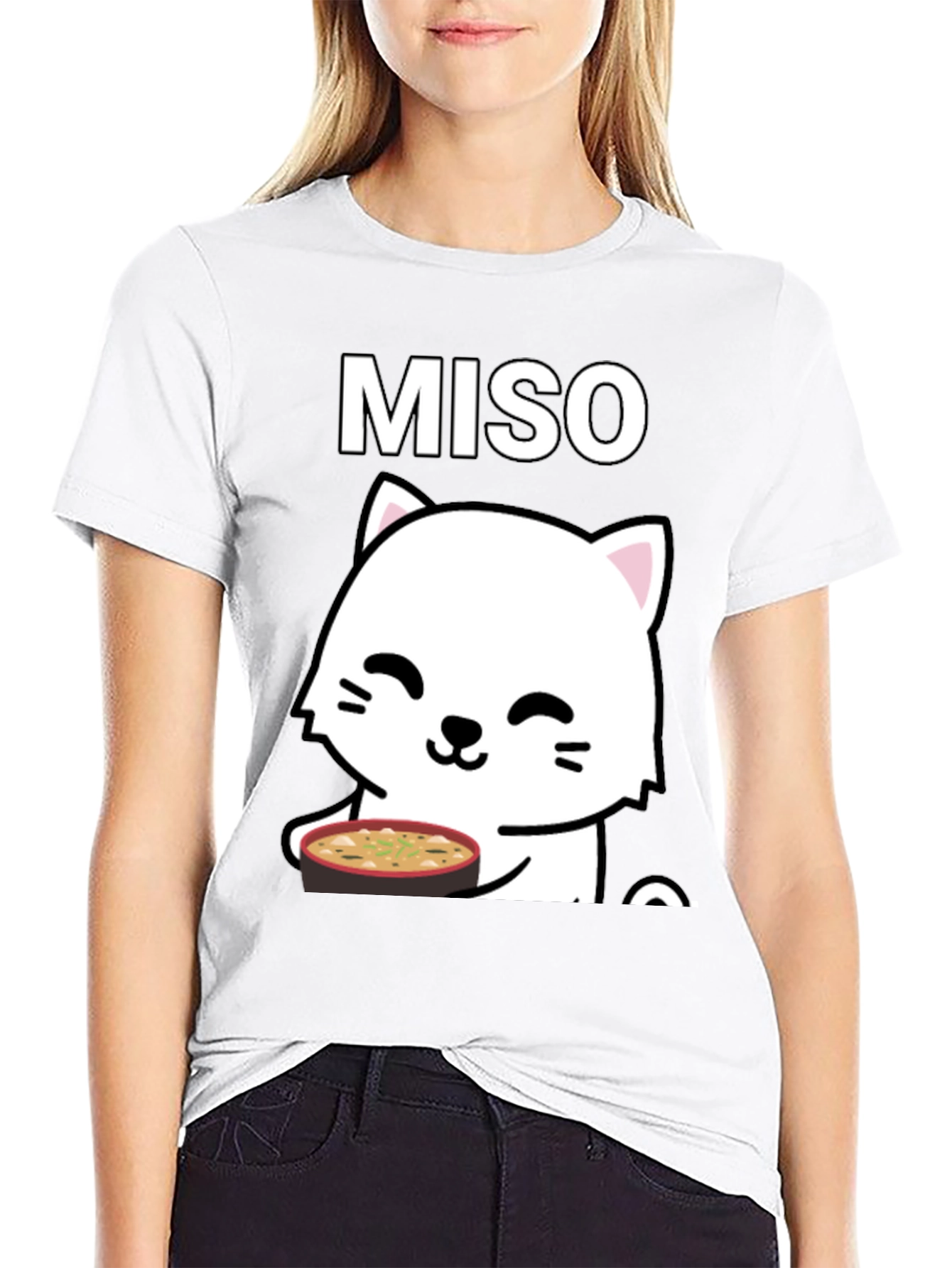 Miso Cat T-Shirt - Cute Kawaii Neko Design