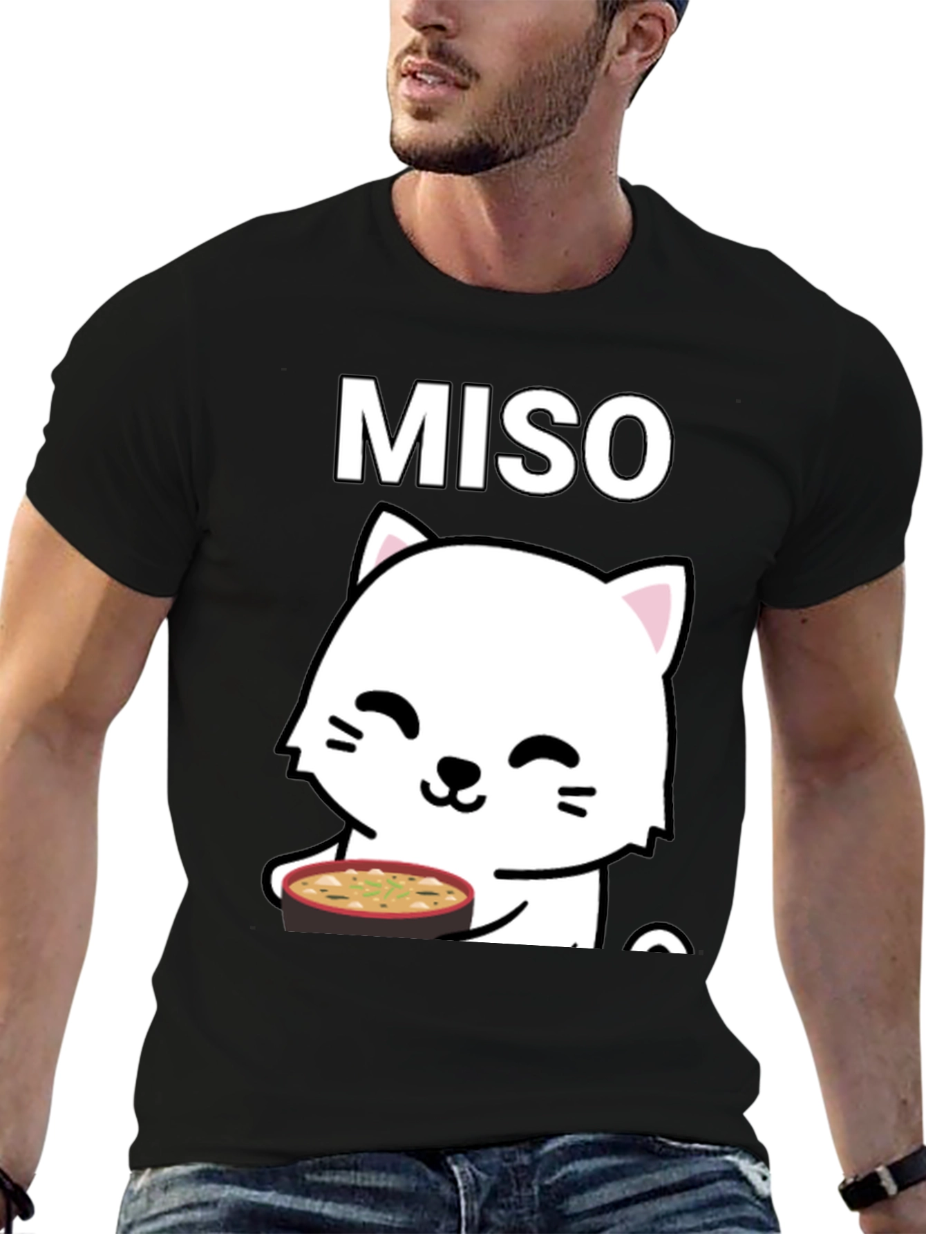 Miso Cat T-Shirt - Cute Kawaii Neko Design