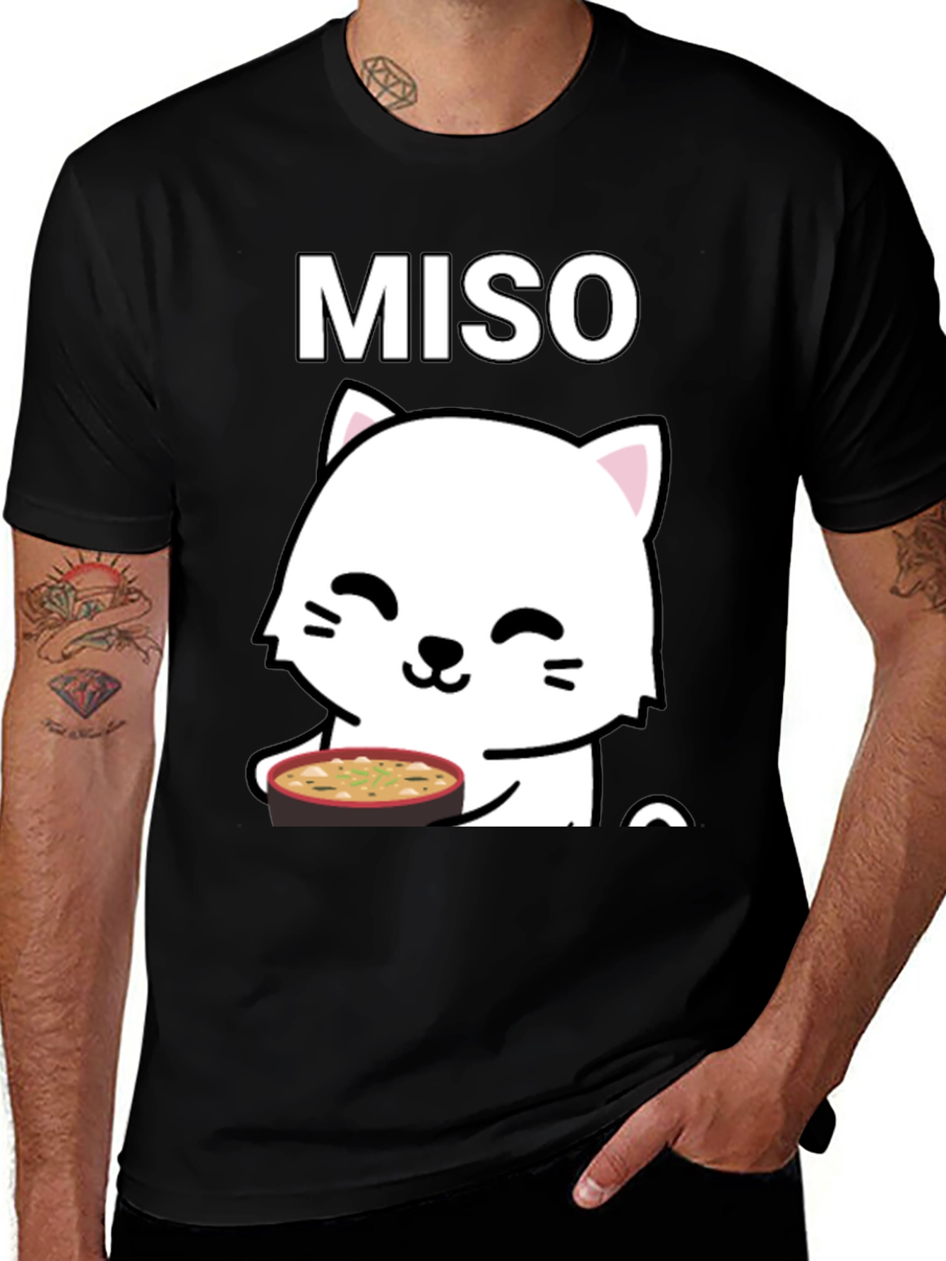 Miso Cat T-Shirt - Cute Kawaii Neko Design