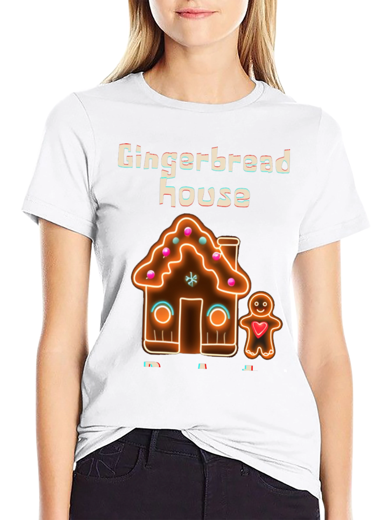 Gingerbread House Graphic Tee - Holiday Fun