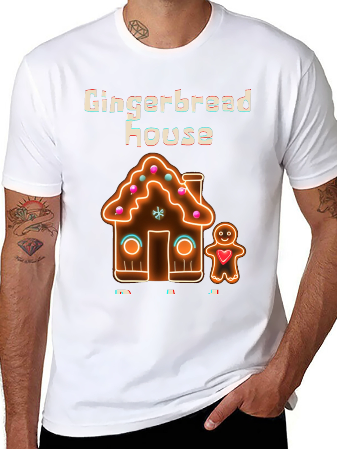 Gingerbread House Graphic Tee - Holiday Fun