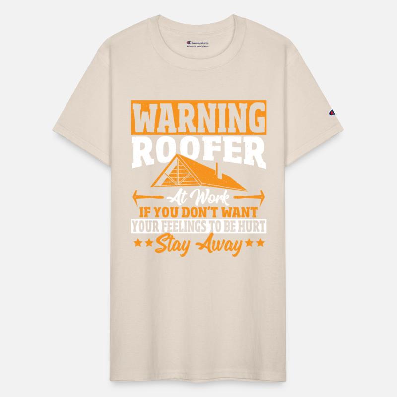 Warning Roofer At Work Roofing Roof Craftsman