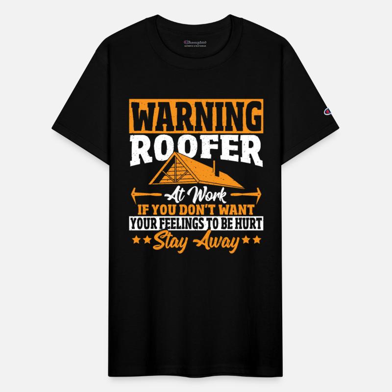 Warning Roofer At Work Roofing Roof Craftsman
