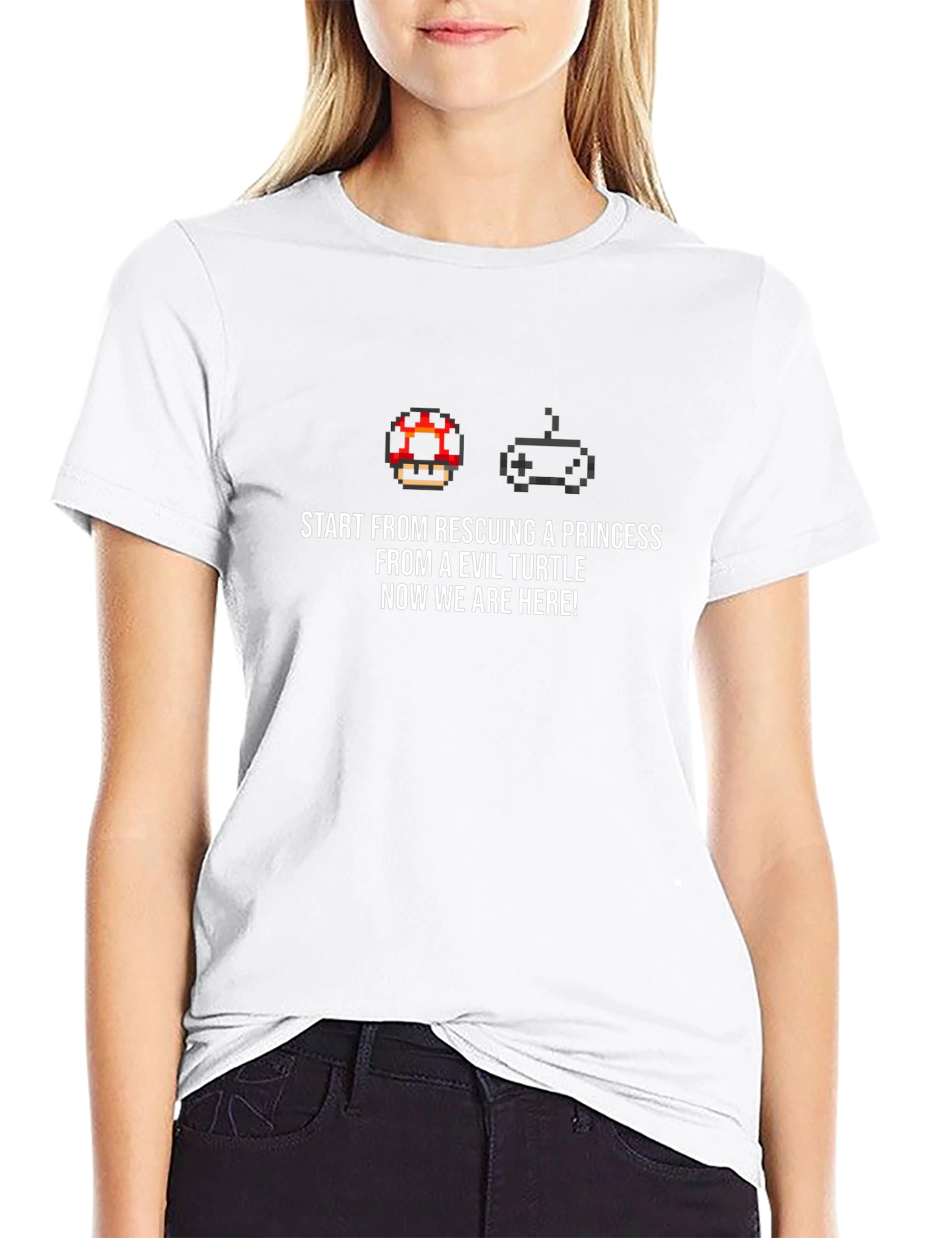 Retro Gamer Tee - Rescue a Princess T-Shirt