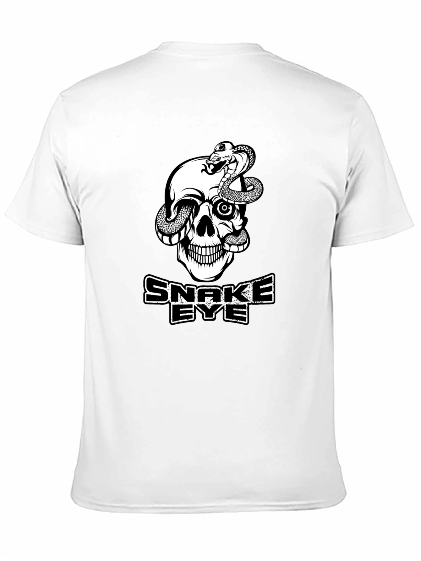 Snake Eye Skull Graphic T-Shirt - Cool Black Tee