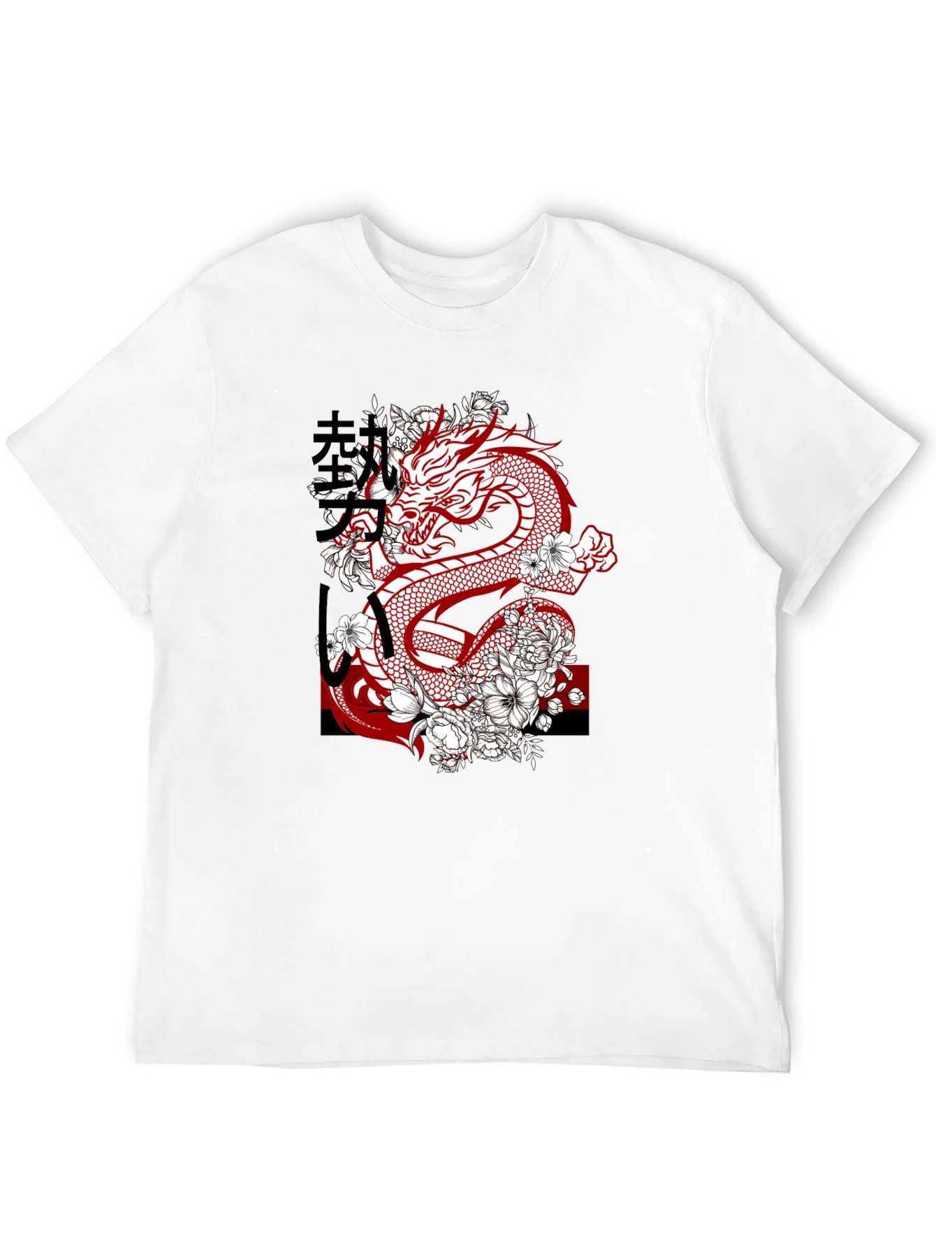Dragon & Floral Graphic Tee - Urban Style