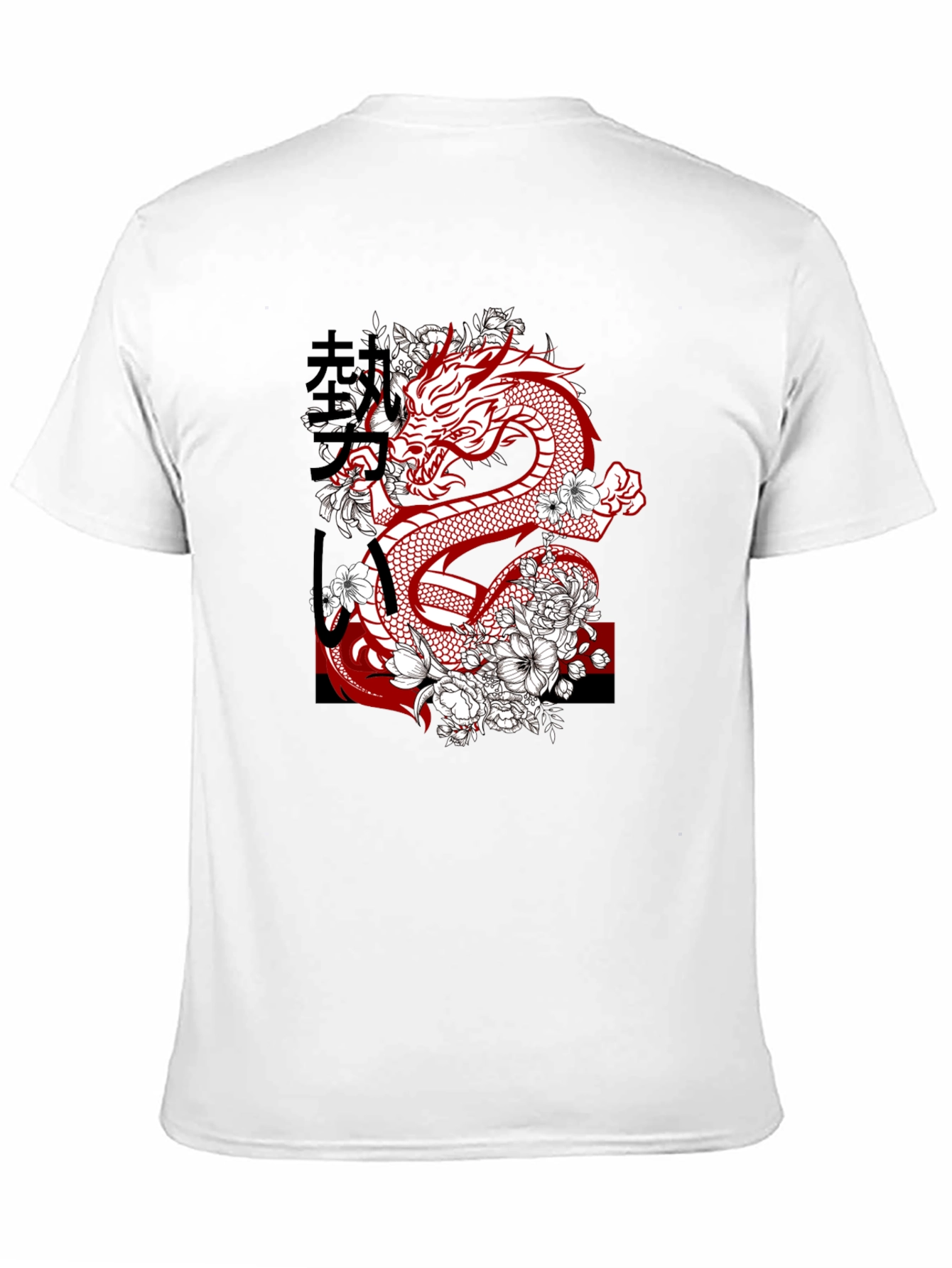 Dragon & Floral Graphic Tee - Urban Style
