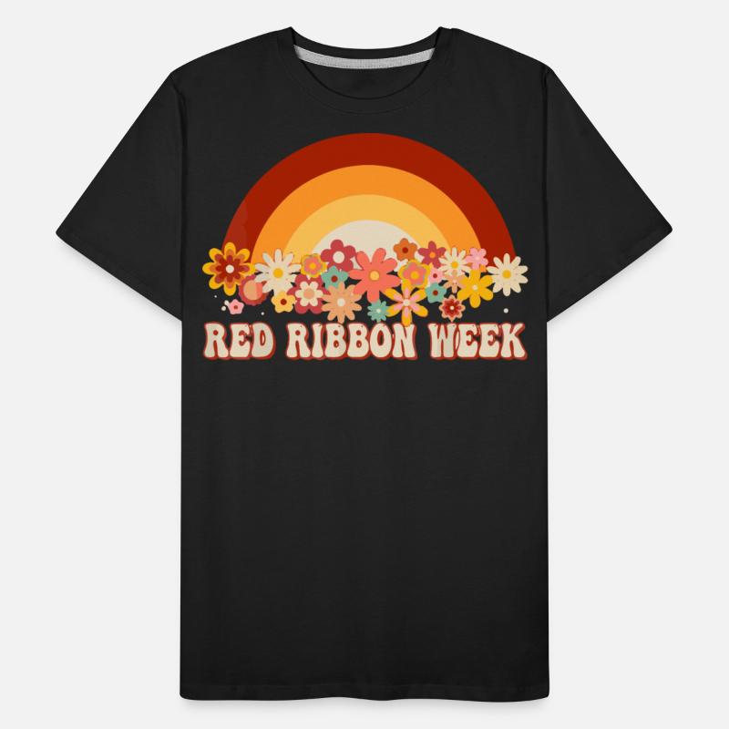 We Wear Red For Red Ribbon Week Awareness Rainbow