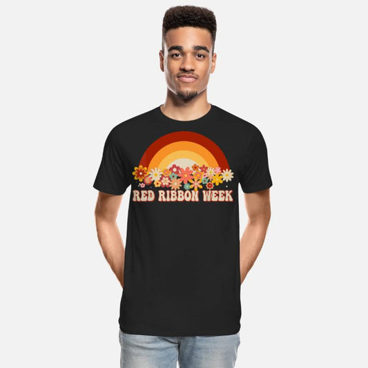 We Wear Red For Red Ribbon Week Awareness Rainbow