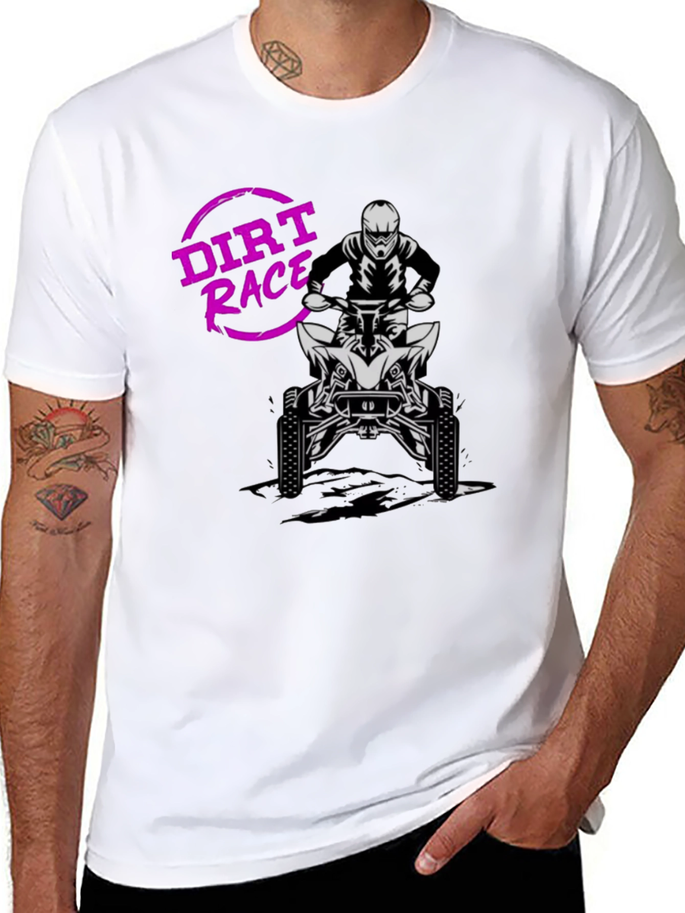 Dirt Race ATV Rider Graphic T-Shirt