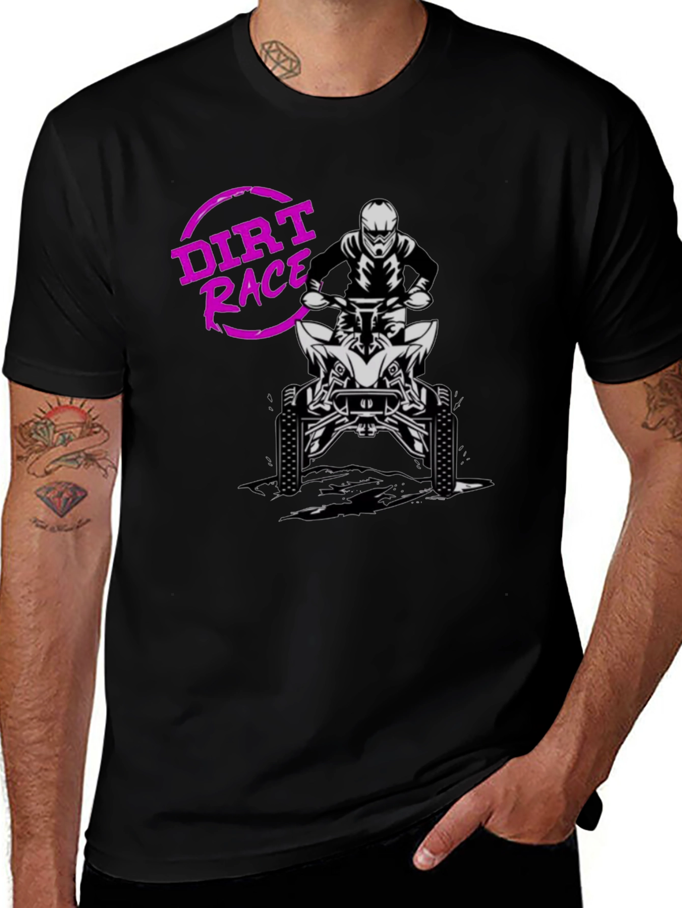 Dirt Race ATV Rider Graphic T-Shirt