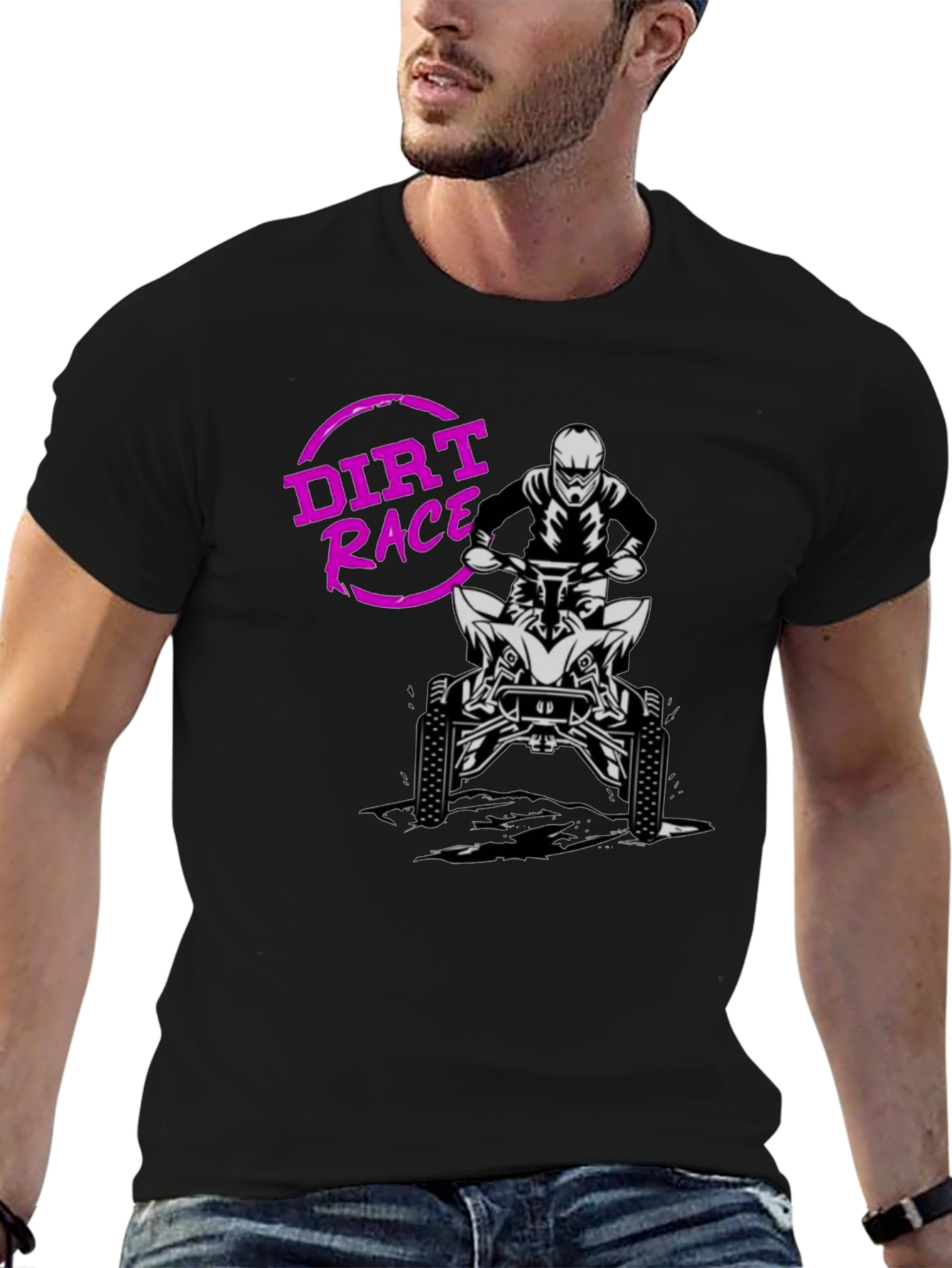 Dirt Race ATV Rider Graphic T-Shirt