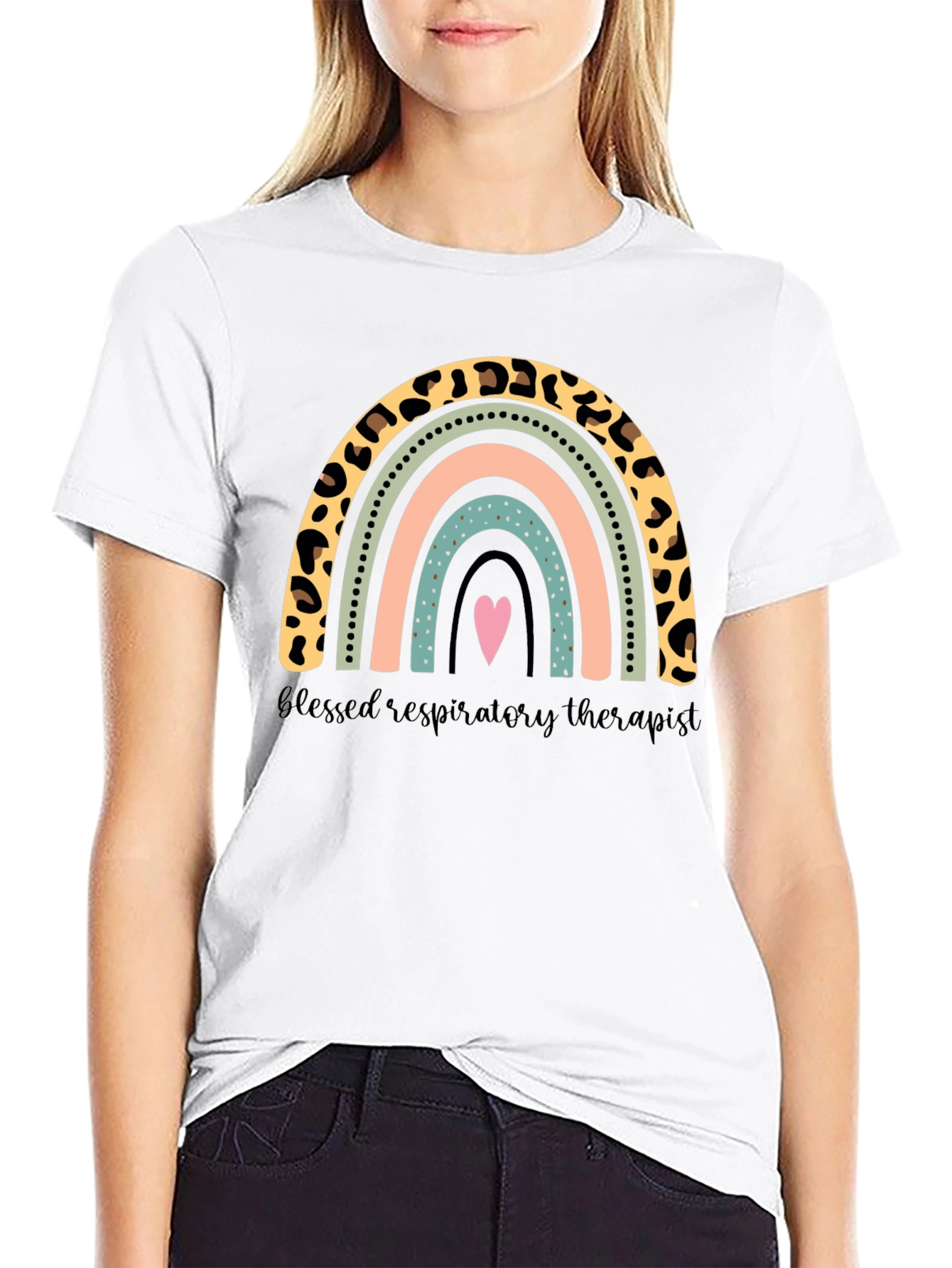 Blessed Respiratory Therapist Rainbow T-Shirt