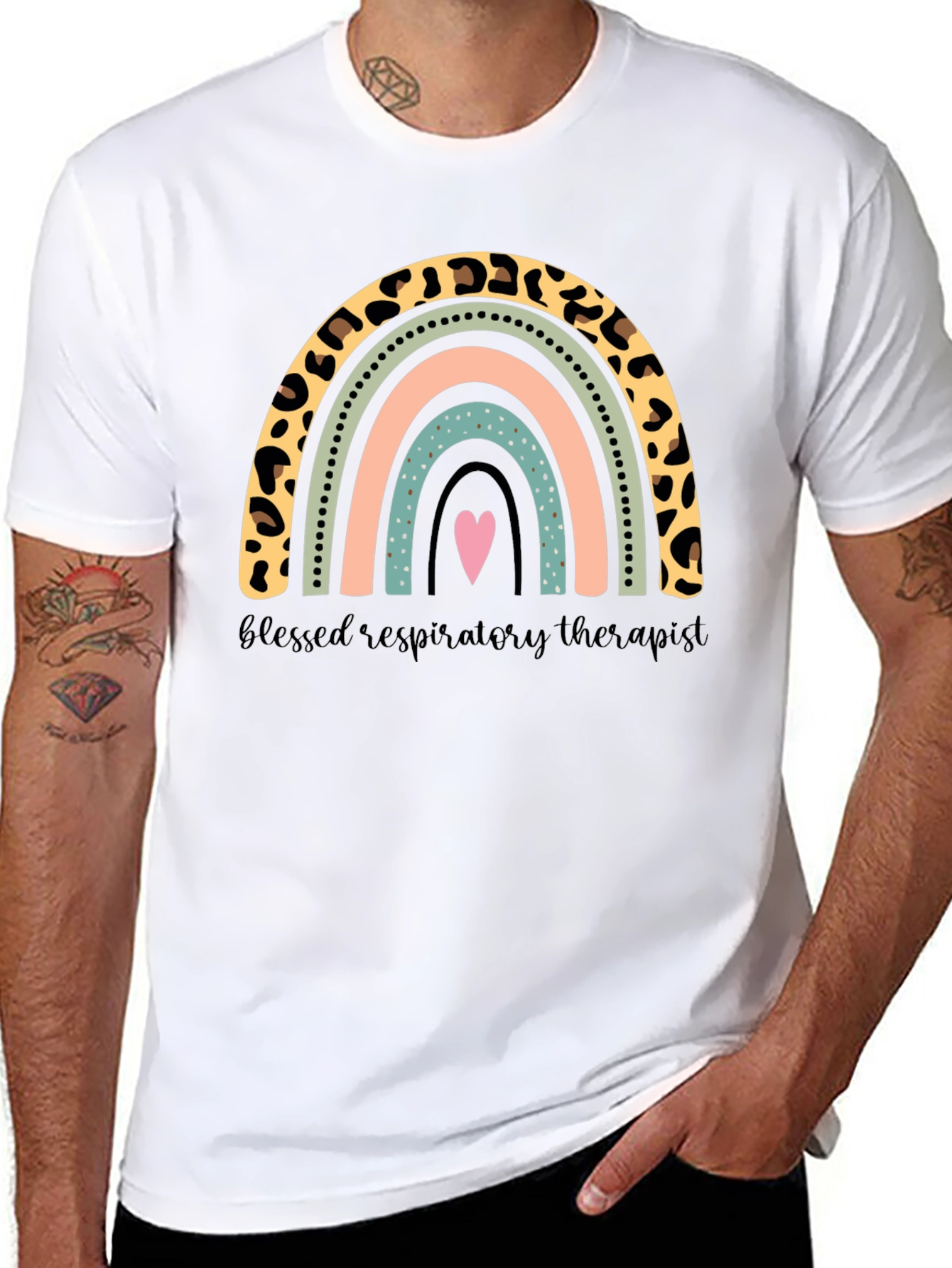 Blessed Respiratory Therapist Rainbow T-Shirt