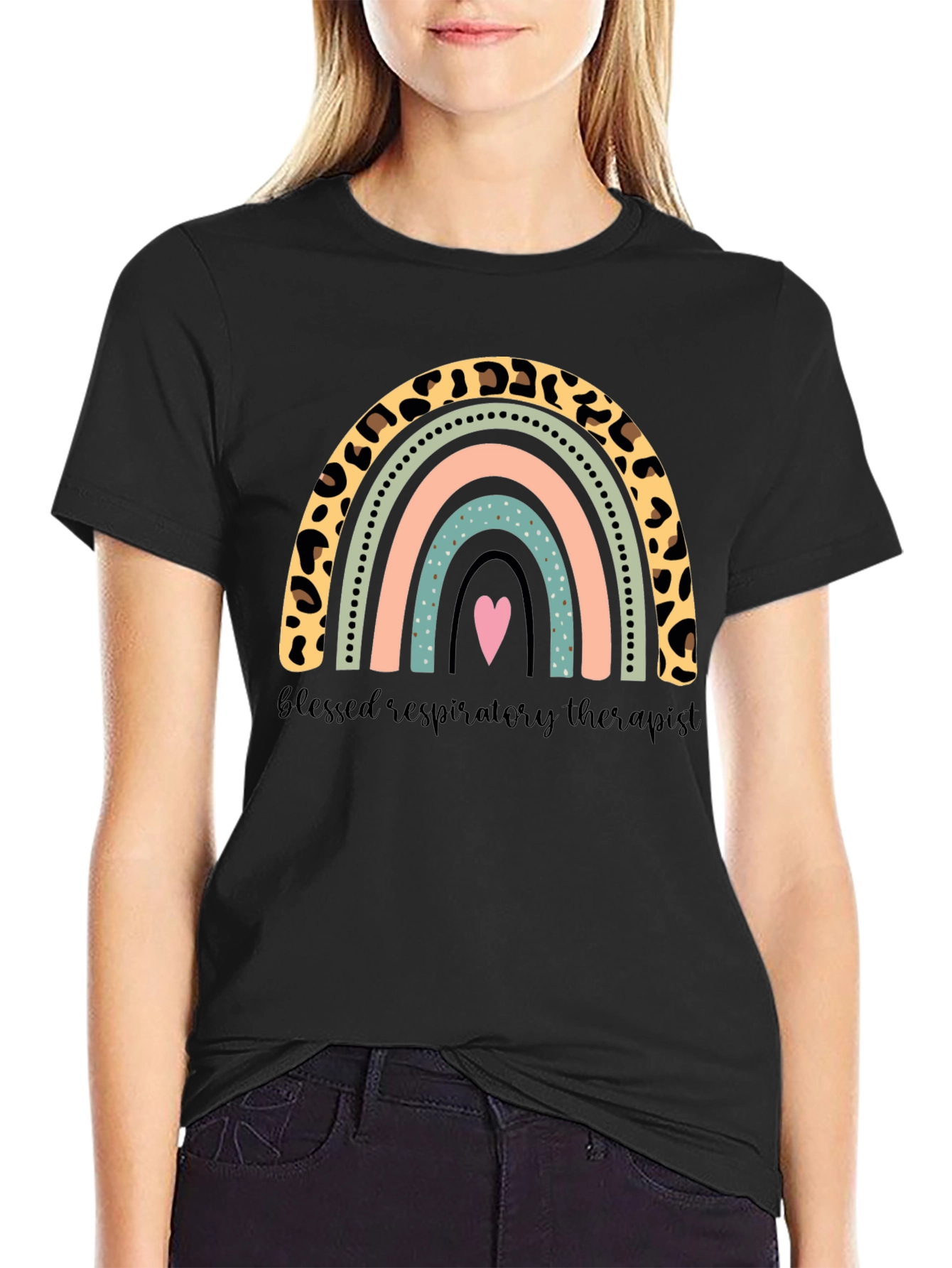 Blessed Respiratory Therapist Rainbow T-Shirt