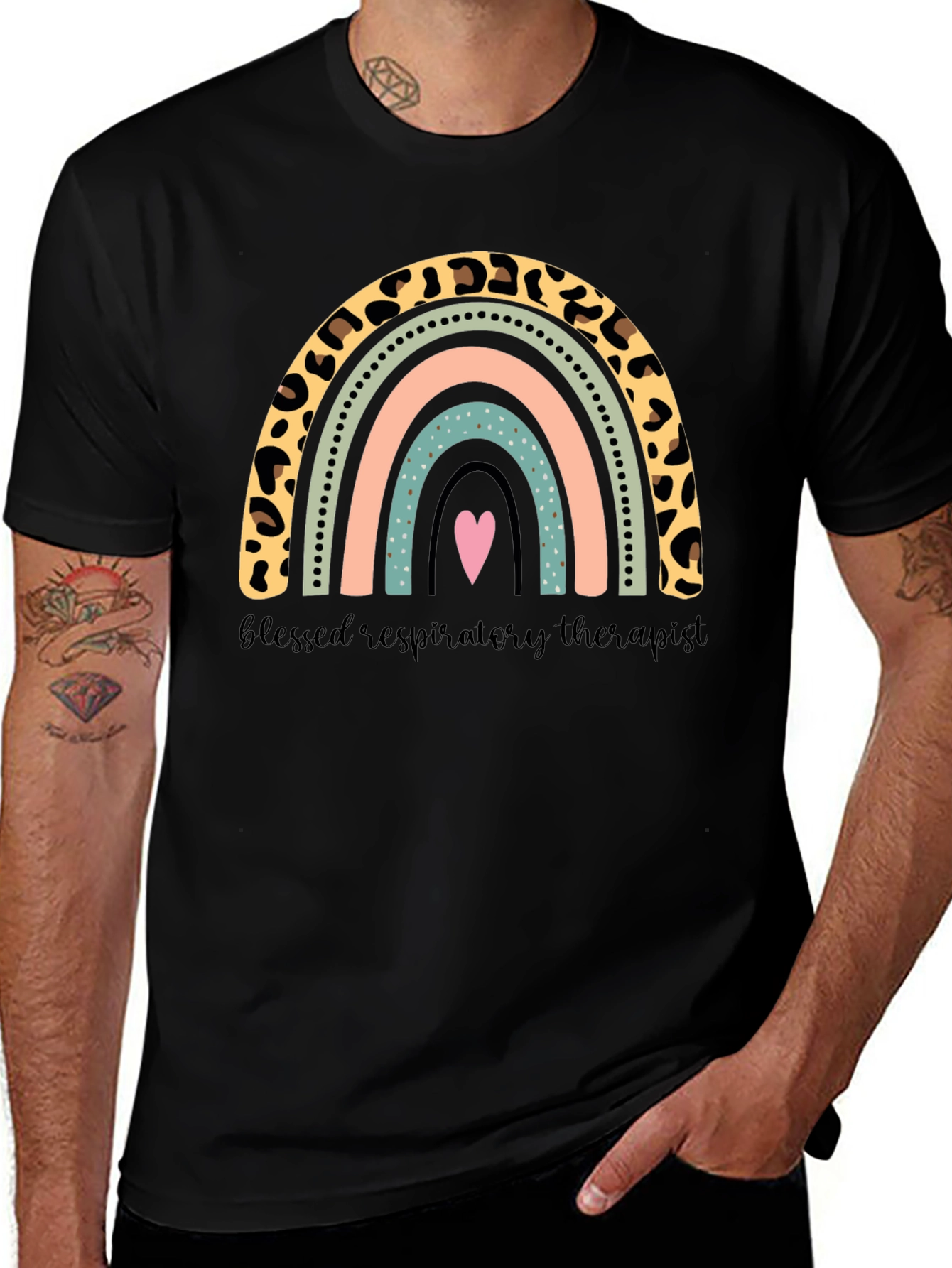 Blessed Respiratory Therapist Rainbow T-Shirt