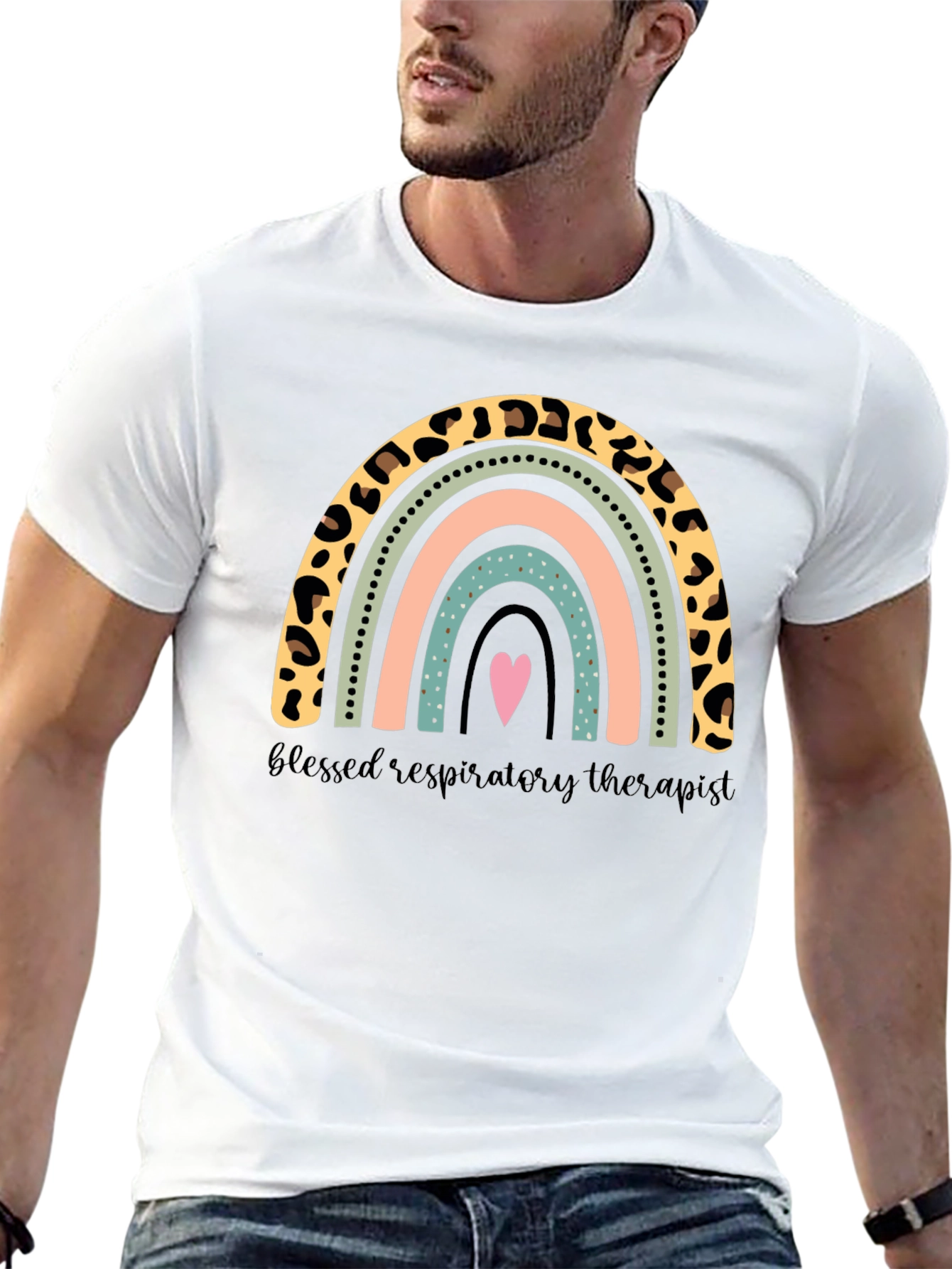 Blessed Respiratory Therapist Rainbow T-Shirt