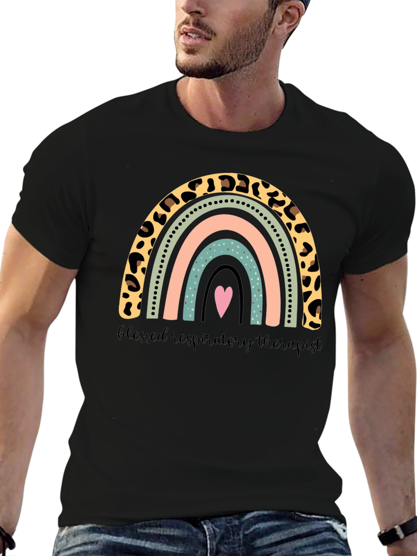 Blessed Respiratory Therapist Rainbow T-Shirt