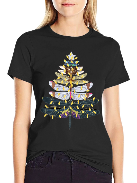 Dragonfly Christmas Tree T-Shirt