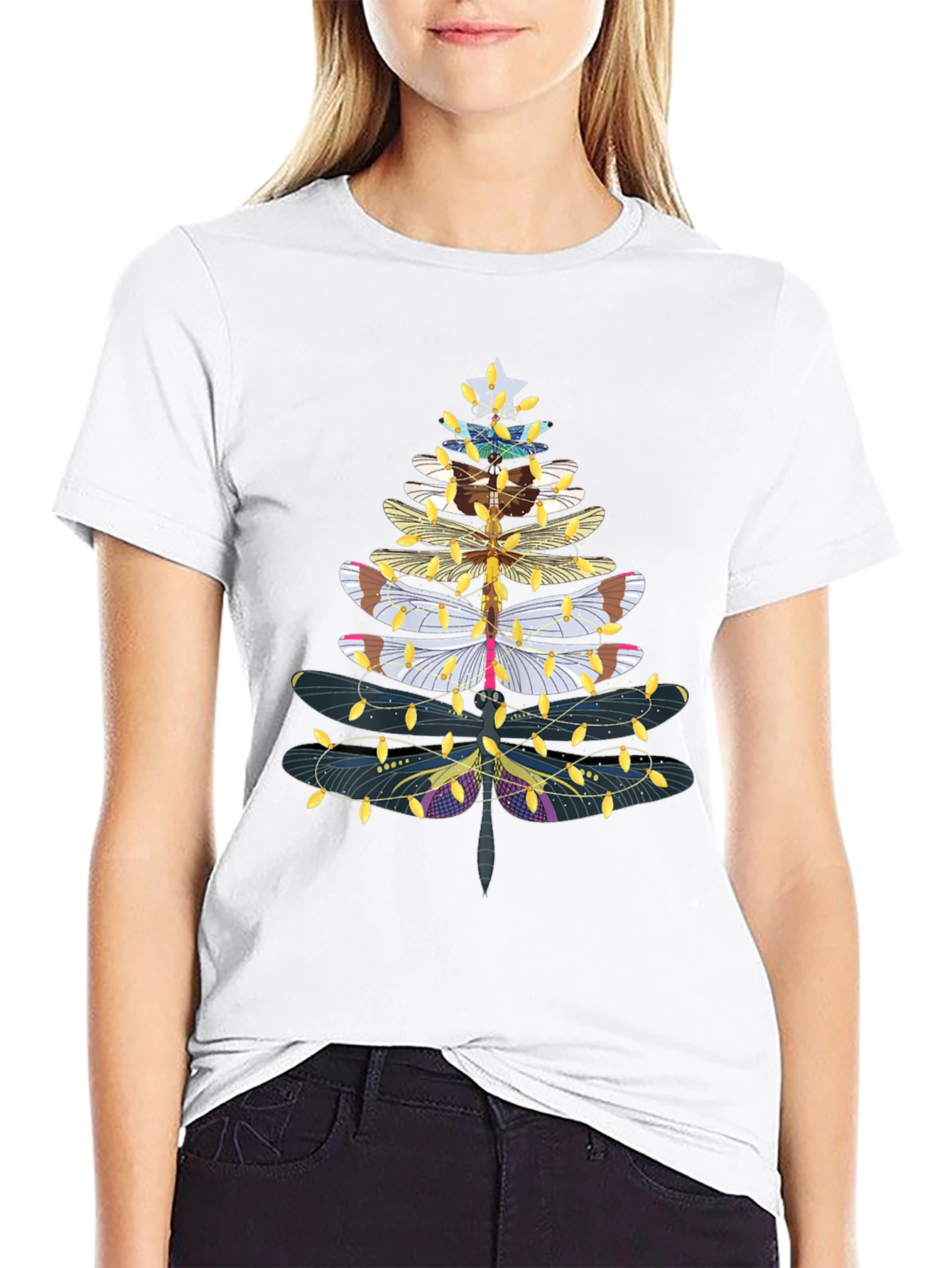 Dragonfly Christmas Tree T-Shirt