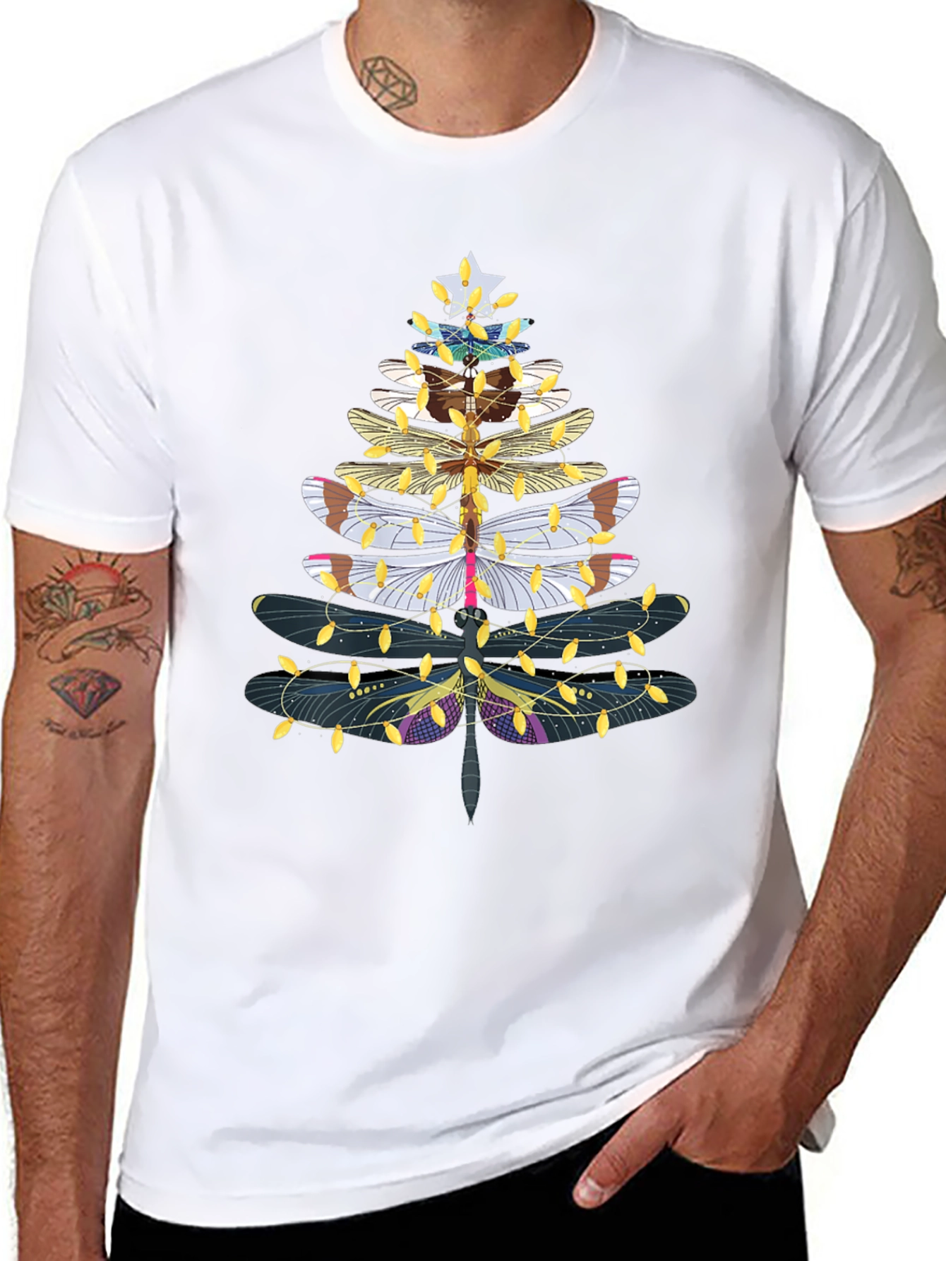 Dragonfly Christmas Tree T-Shirt