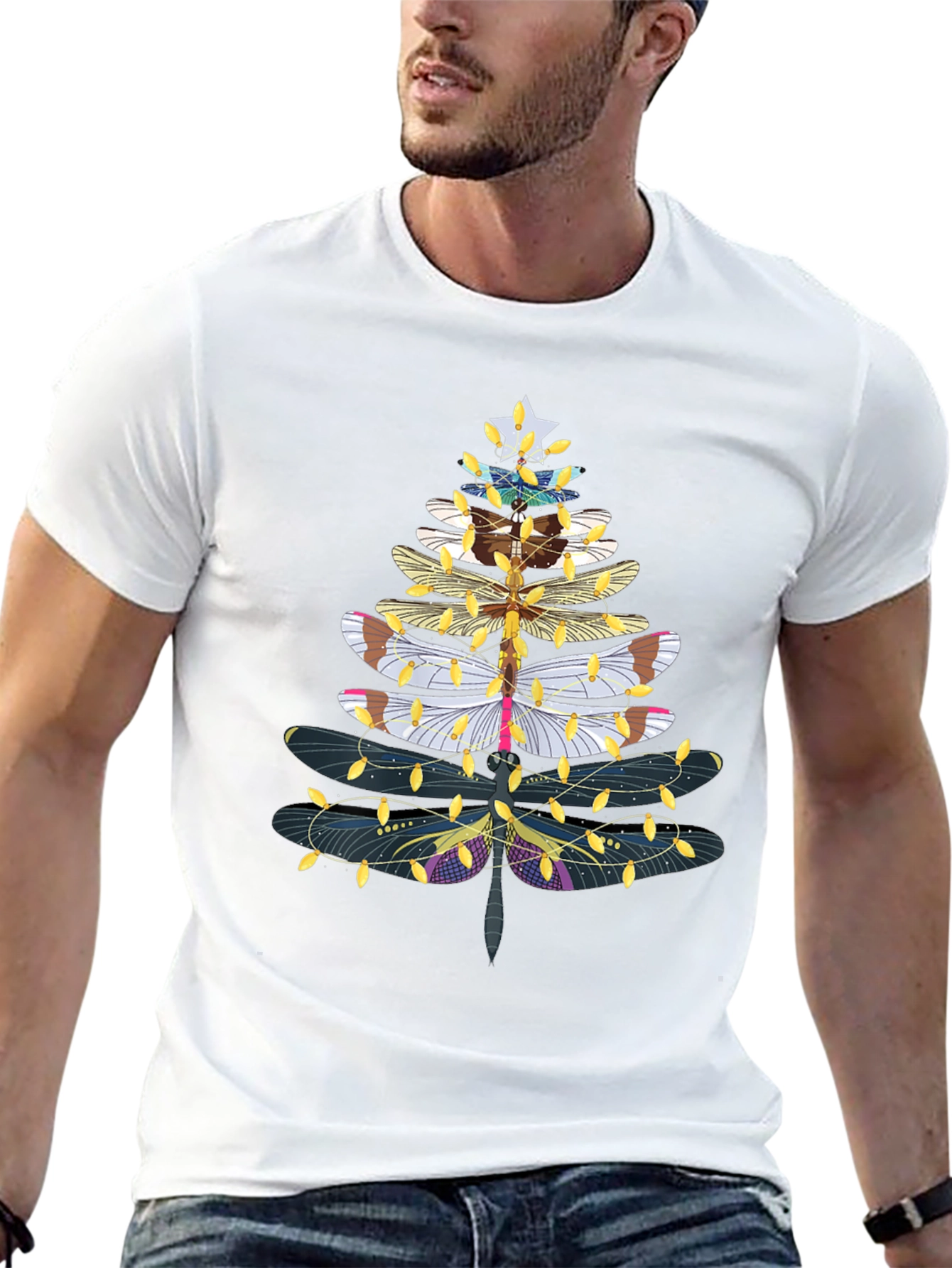 Dragonfly Christmas Tree T-Shirt