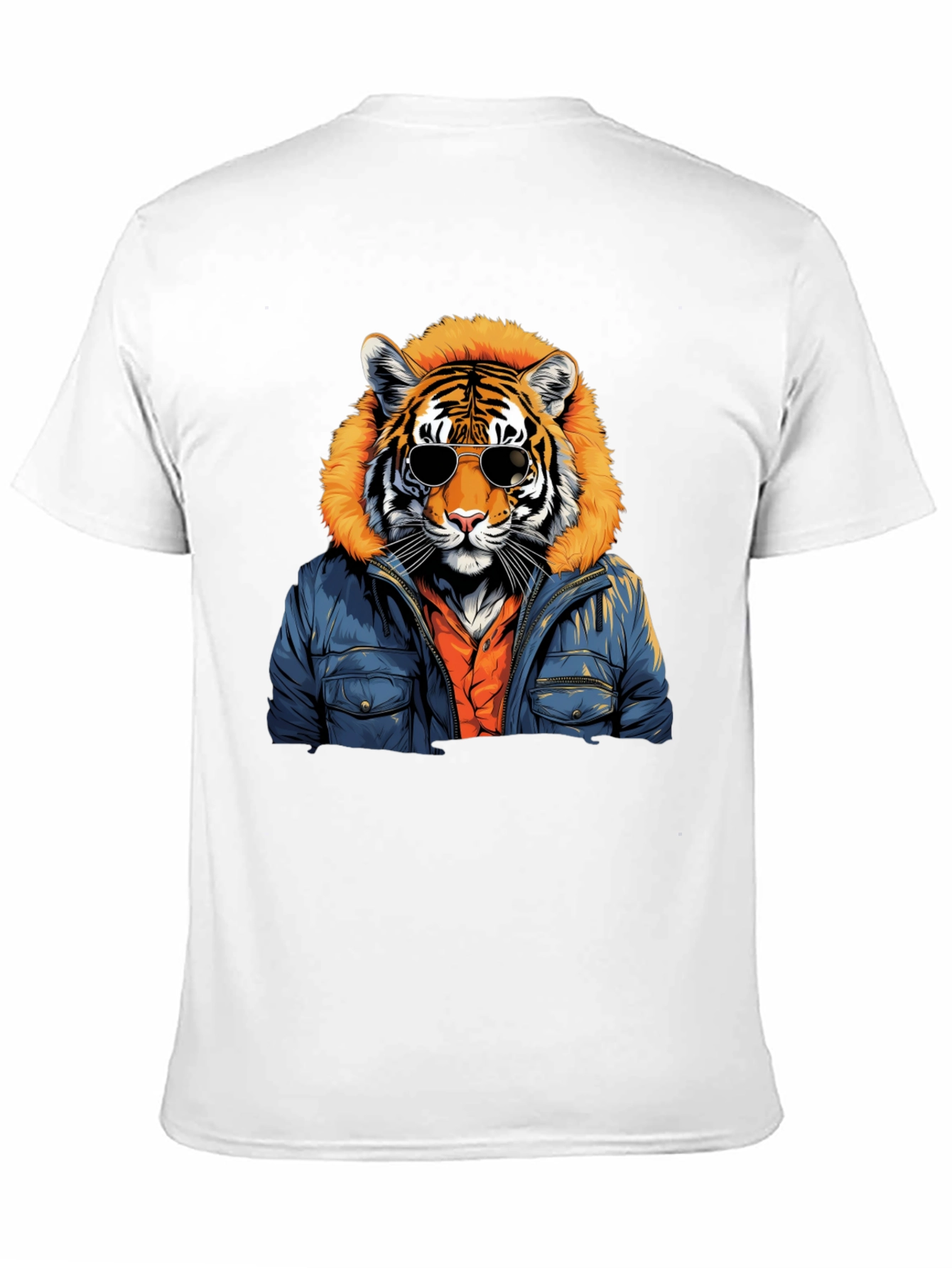 Cool Tiger Graphic Tee - Black Cotton T-Shirt